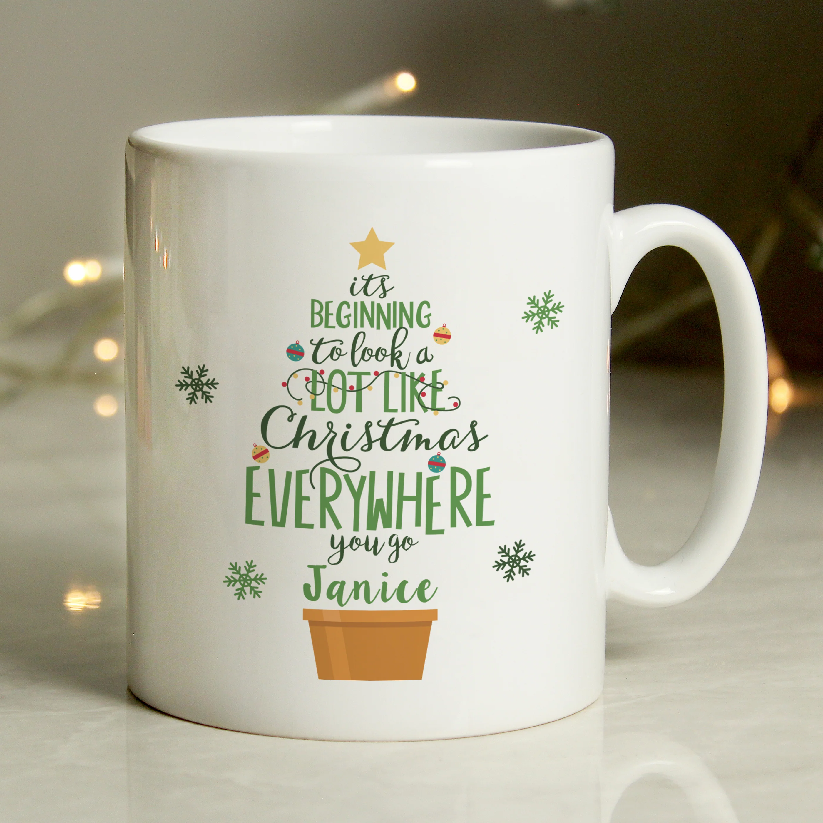 Personalised Its Beginning To Look A Lot Like Xmas Mug - Image 3