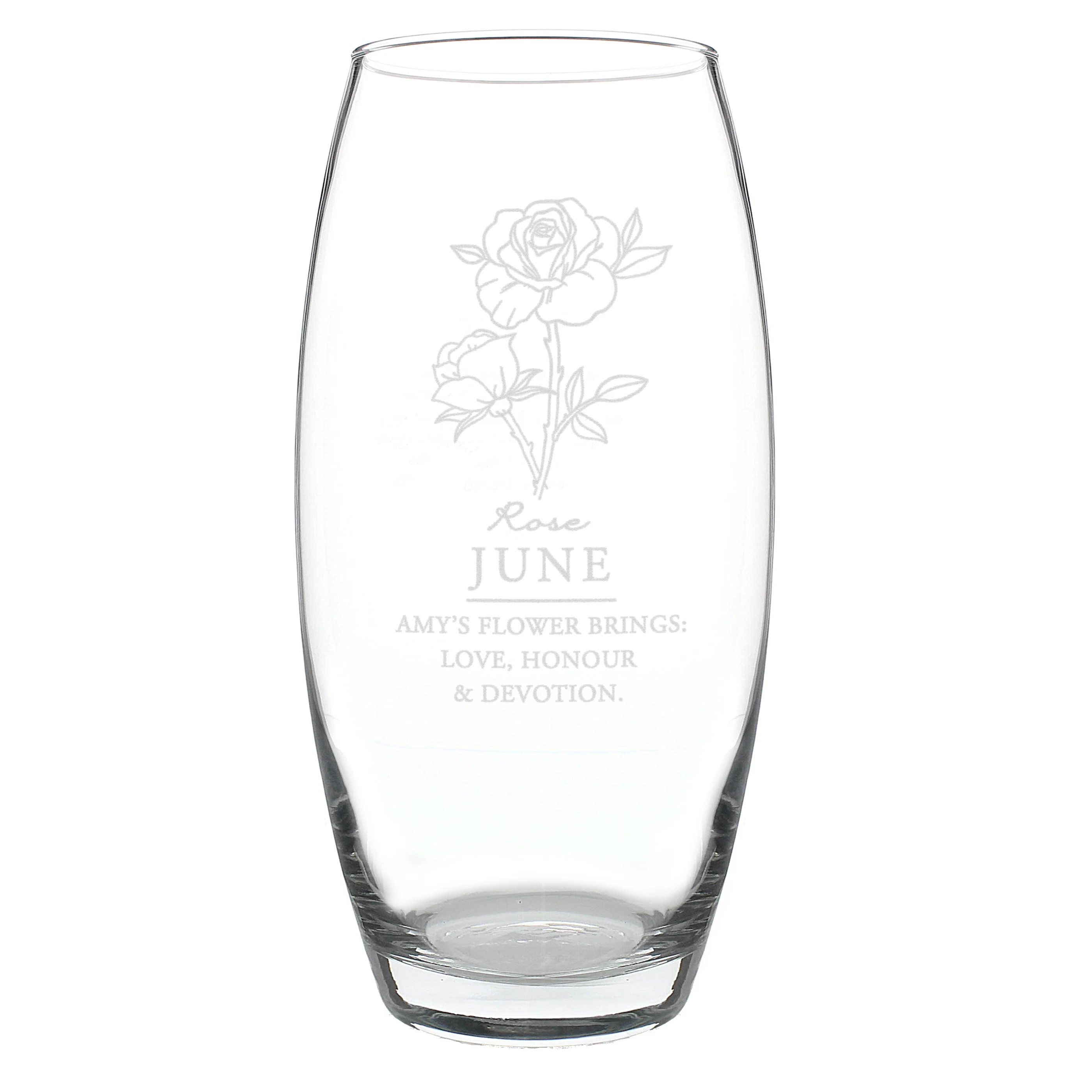 Personalised June Birth Flower Bullet Vase - Image 5