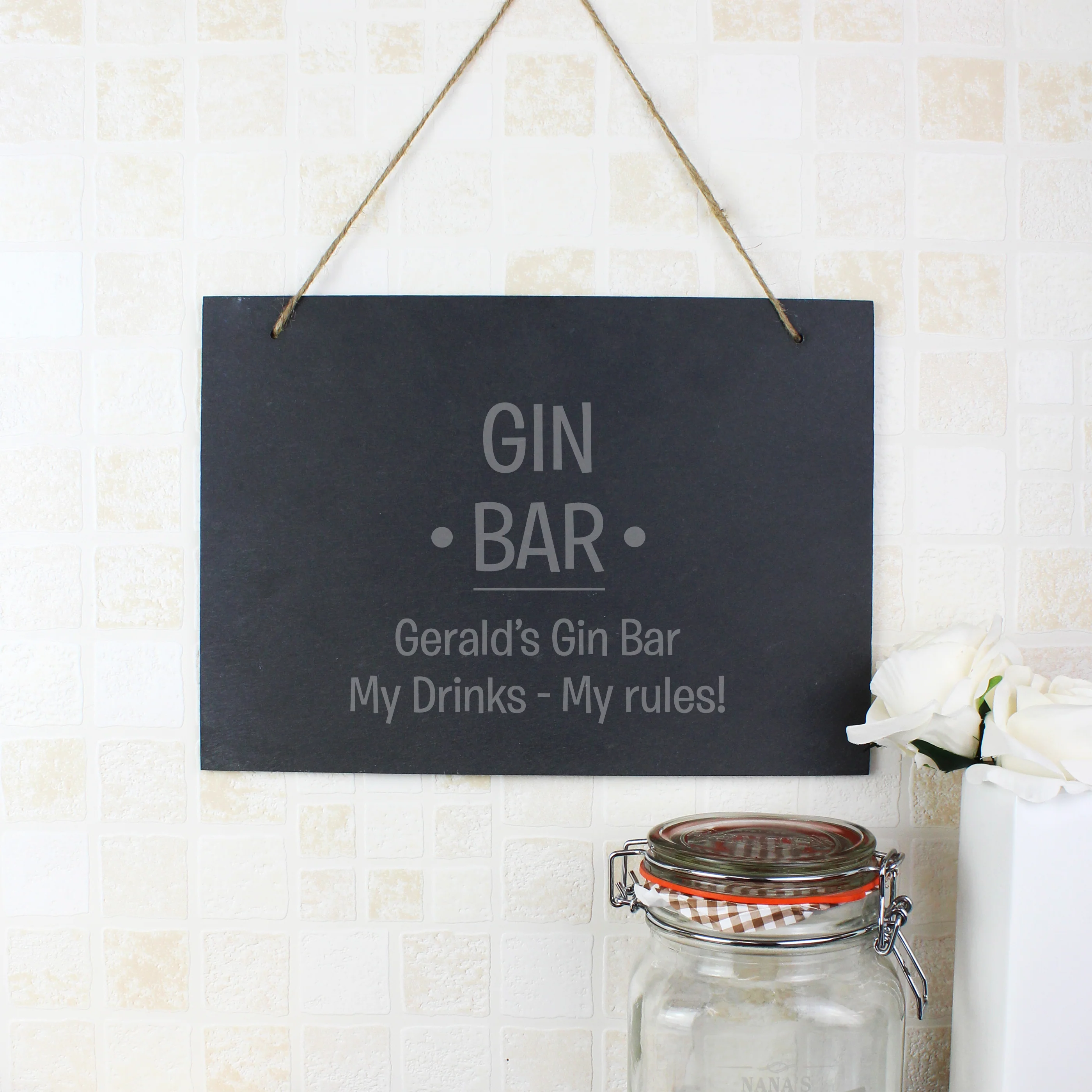 Personalised Large Hanging Slate Sign - Image 4