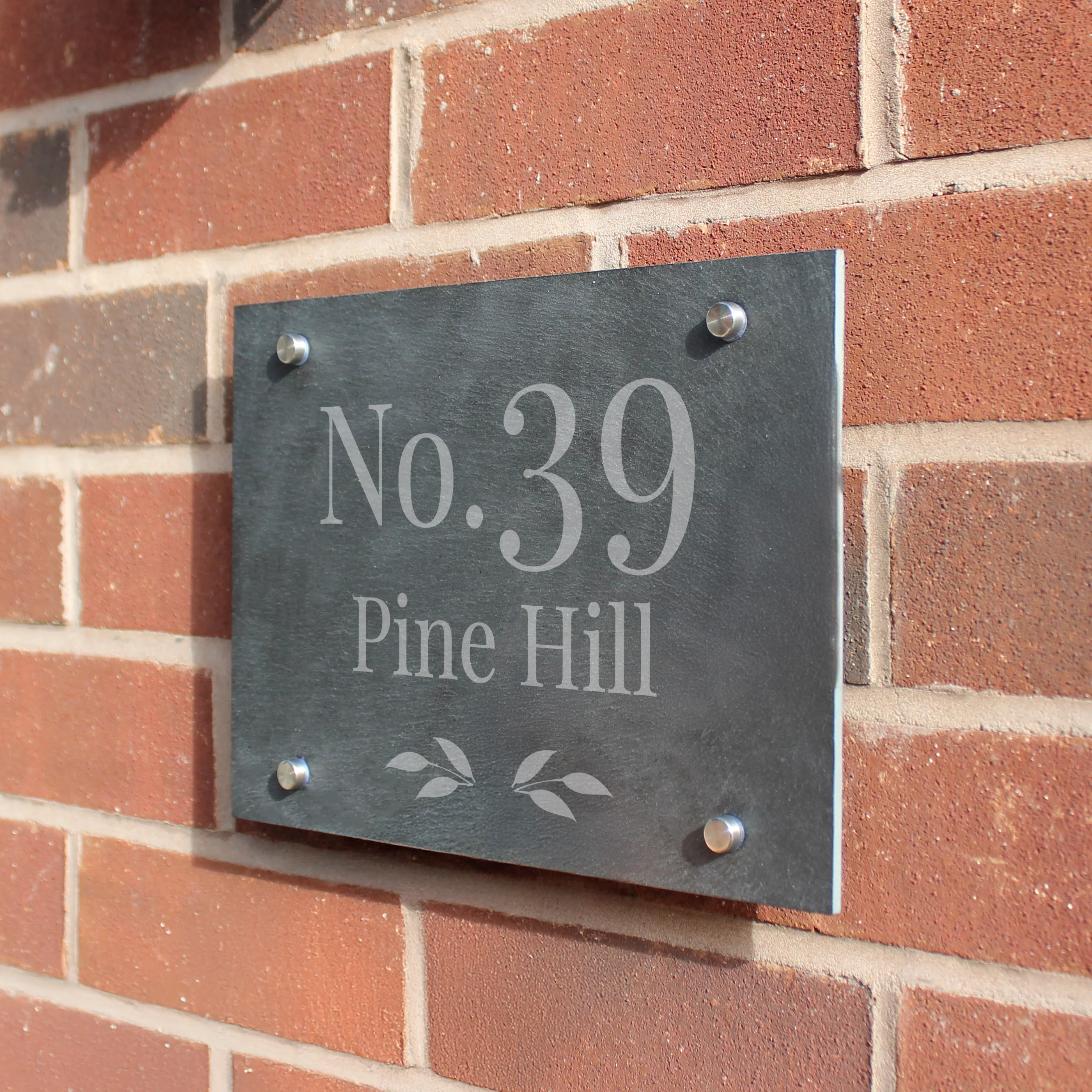 Personalised Leaf Slate House Sign - Image 2