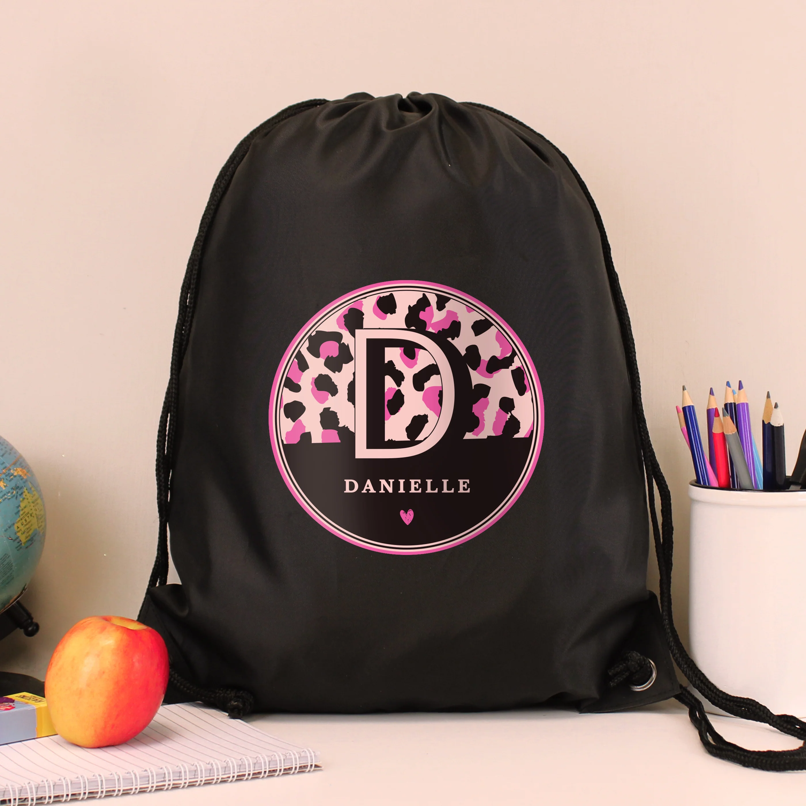 Personalised Leopard Print Black Kit Bag - Image 4