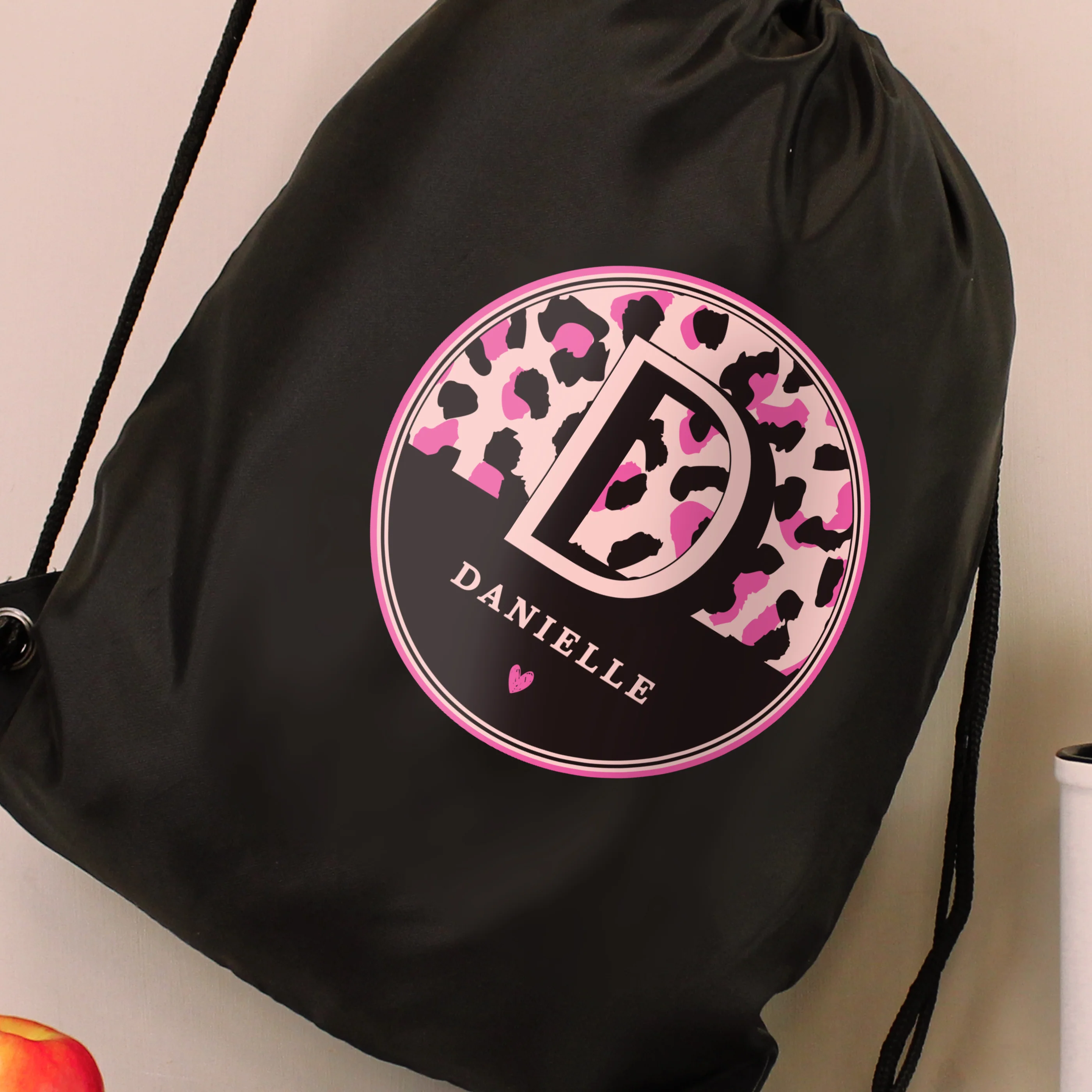 Personalised Leopard Print Black Kit Bag - Image 6