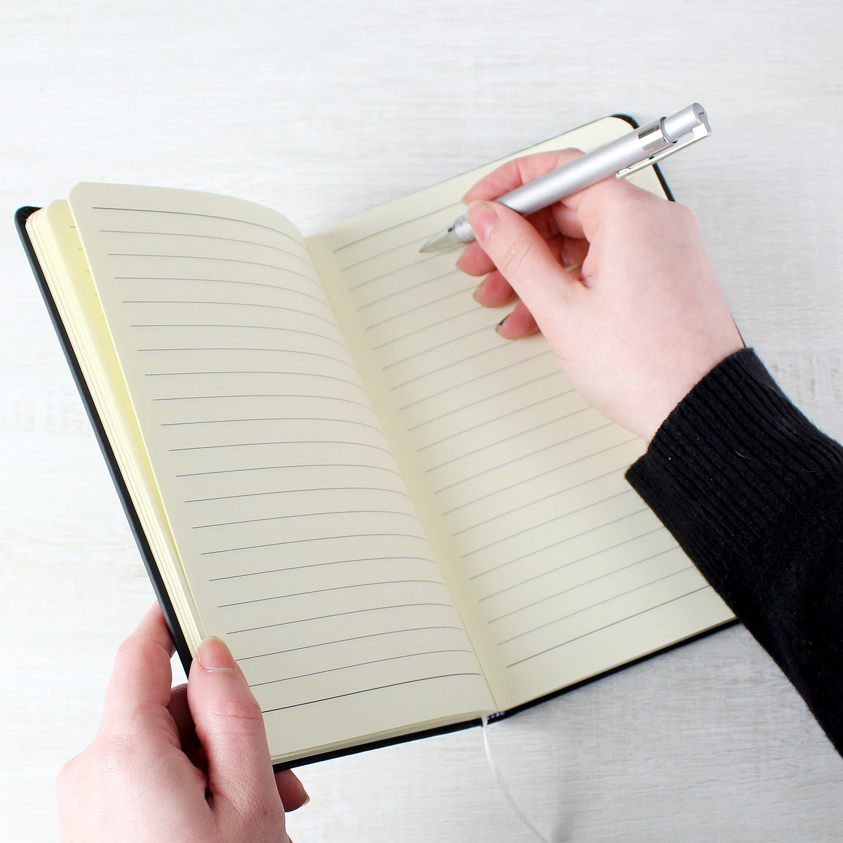 Personalised Light Bulb Black Hardback Notebook - Image 8