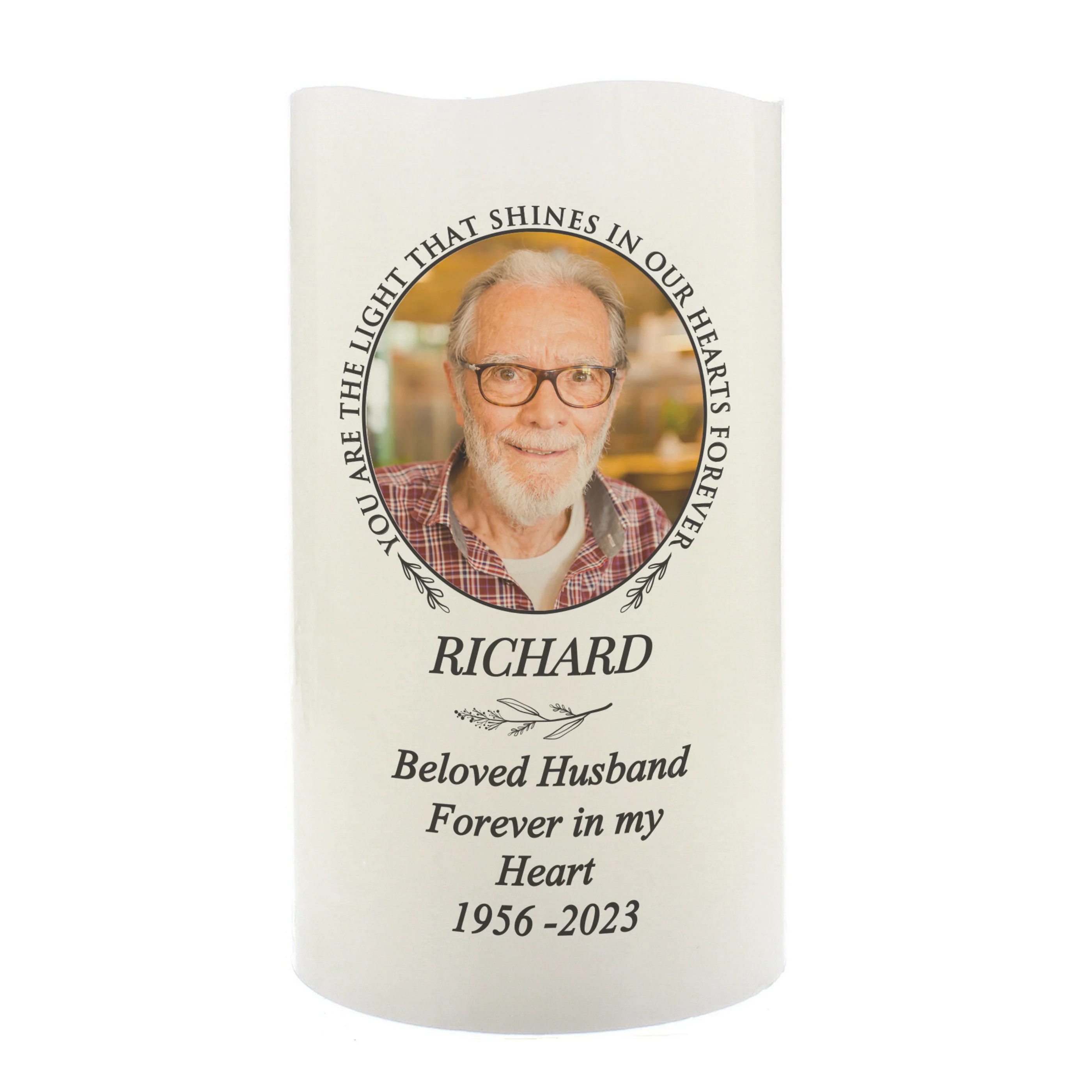 Personalised Light In Our Hearts Photo Upload LED Candle - Image 5
