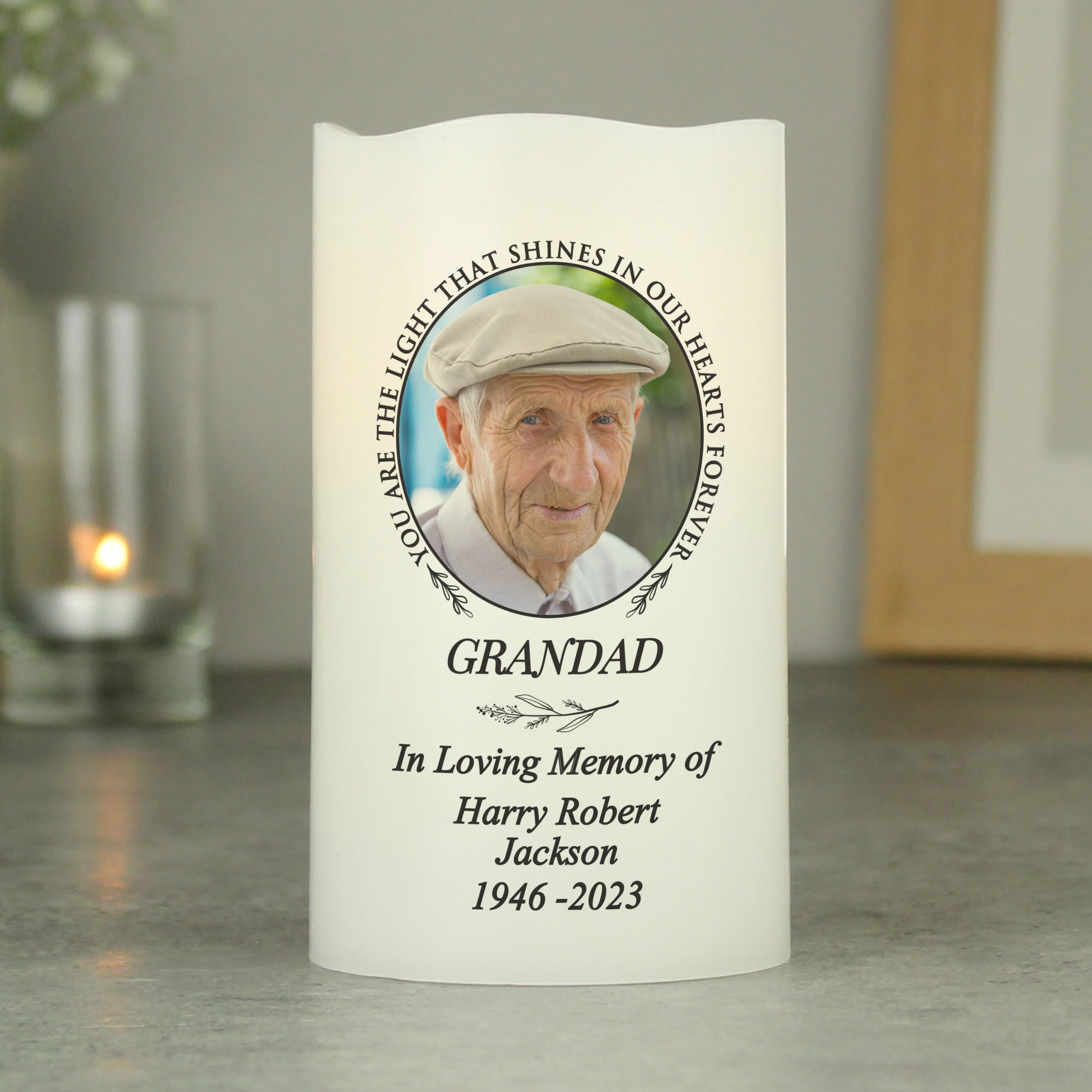 Personalised Light In Our Hearts Photo Upload LED Candle - Image 6
