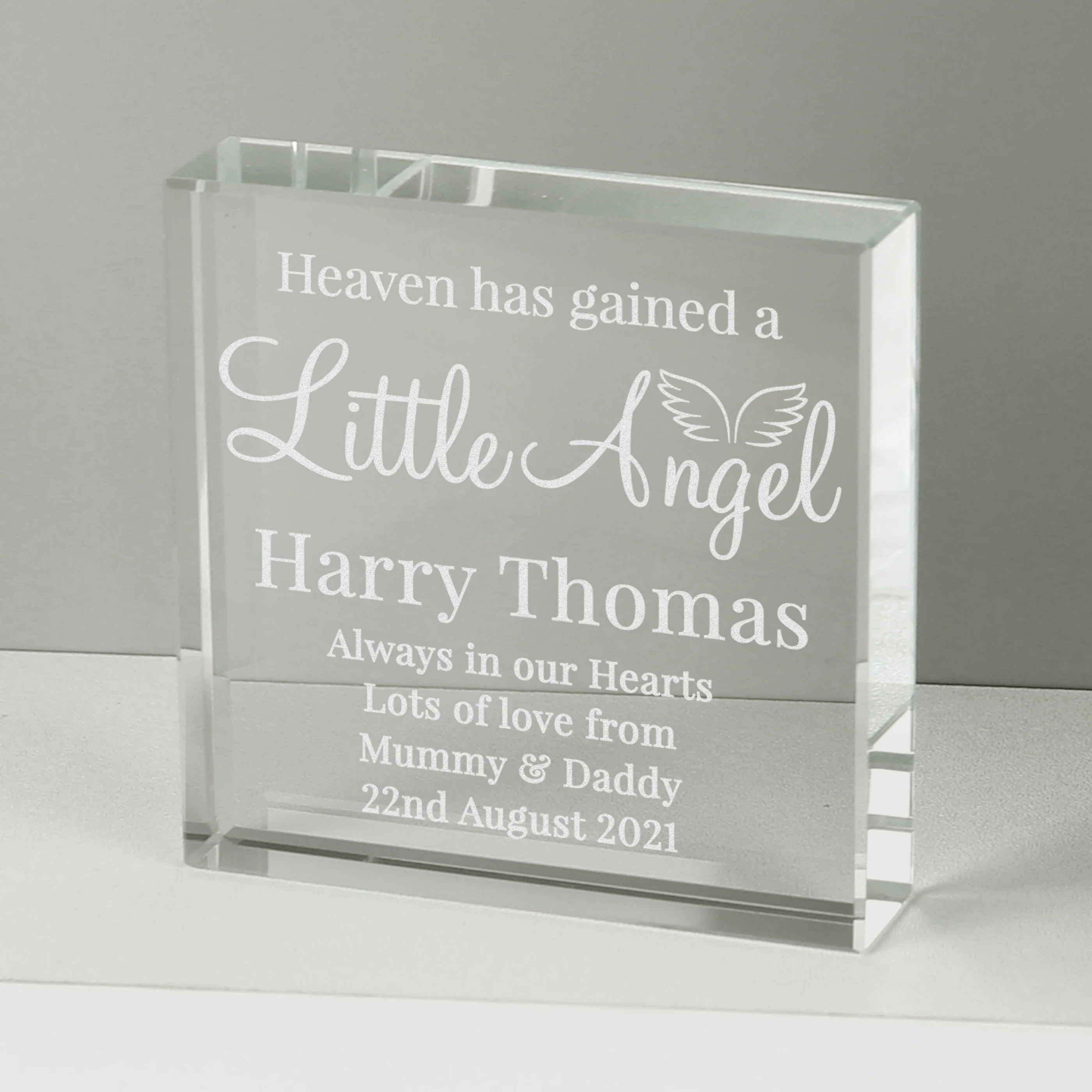 Personalised Little Angel Crystal Token - Image 2