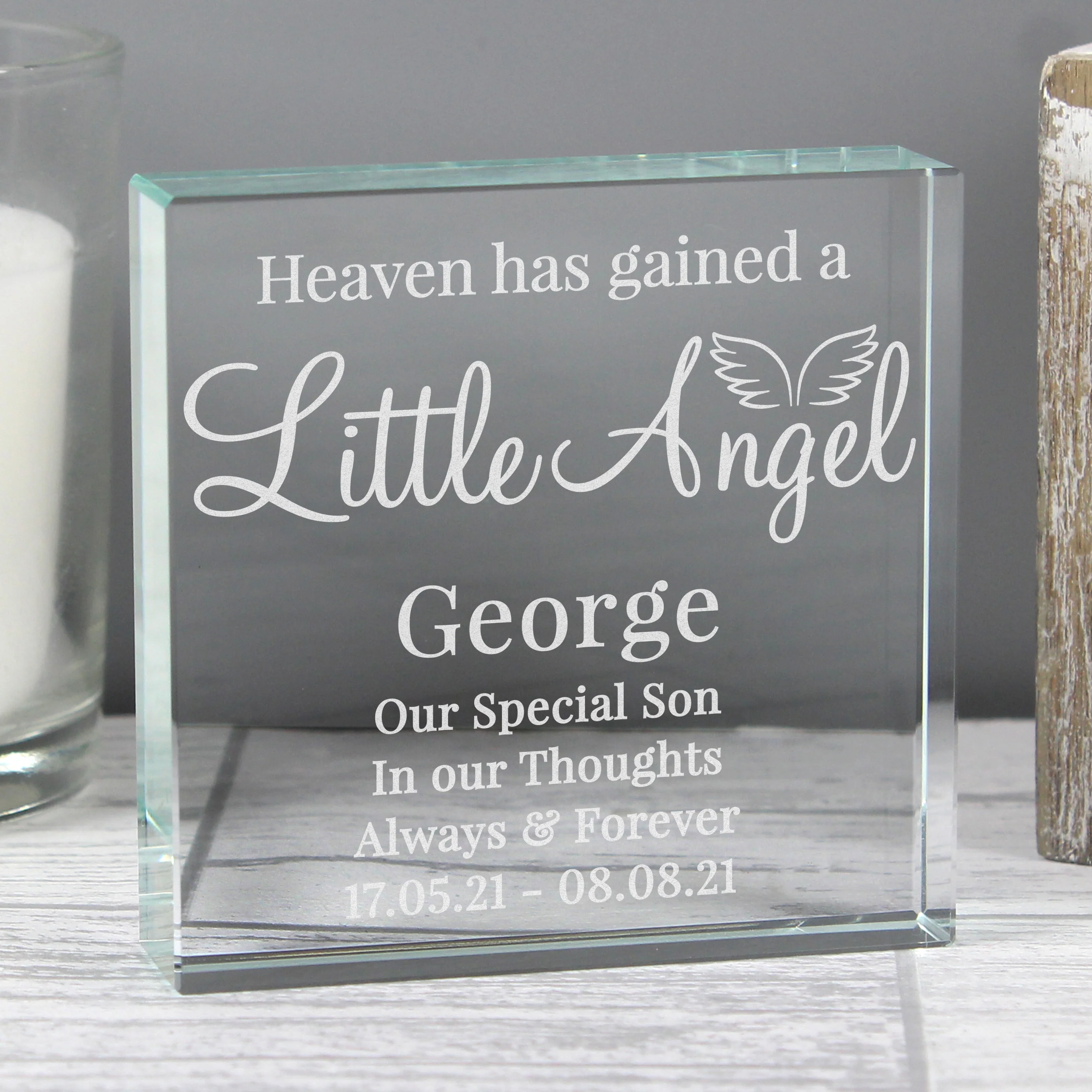 Personalised Little Angel Crystal Token - Image 4