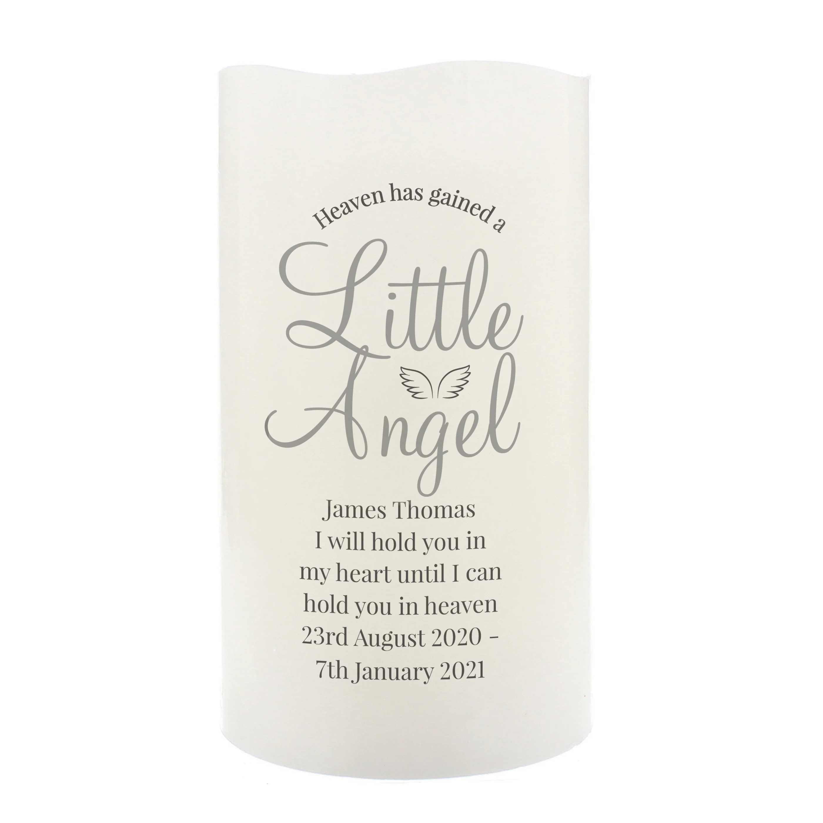 Personalised Little Angel LED Candle - Image 2