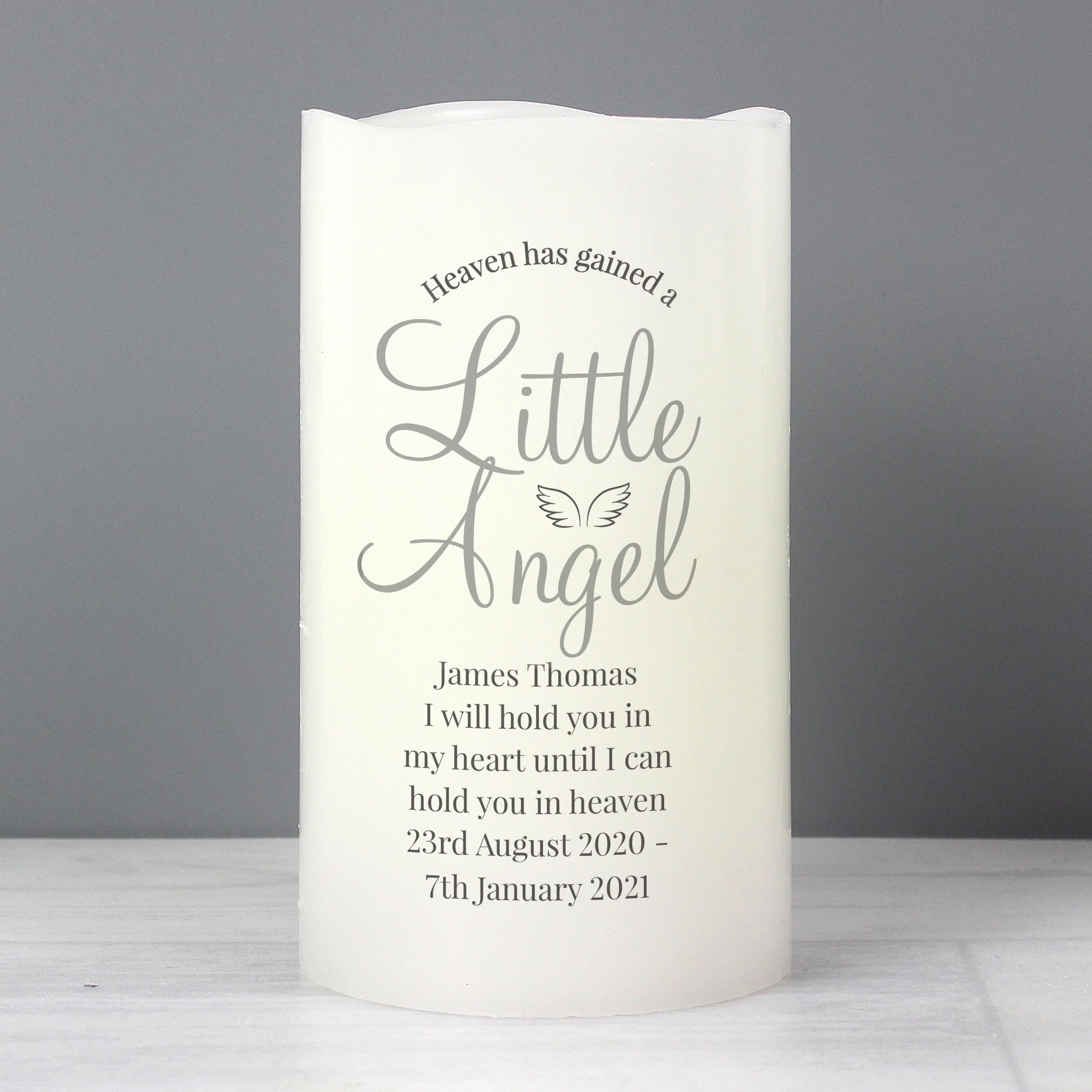 Personalised Little Angel LED Candle - Image 3