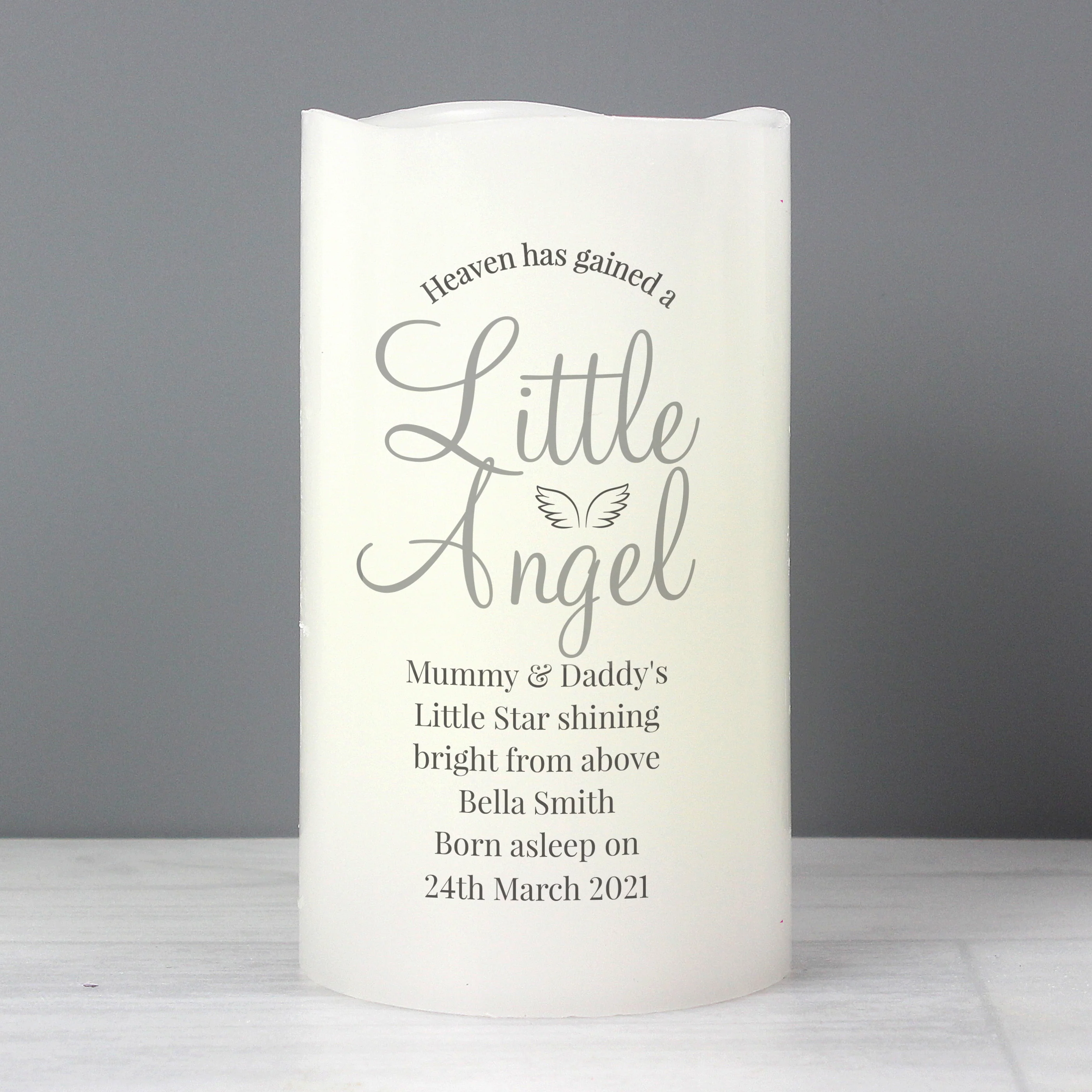 Personalised Little Angel LED Candle - Image 4