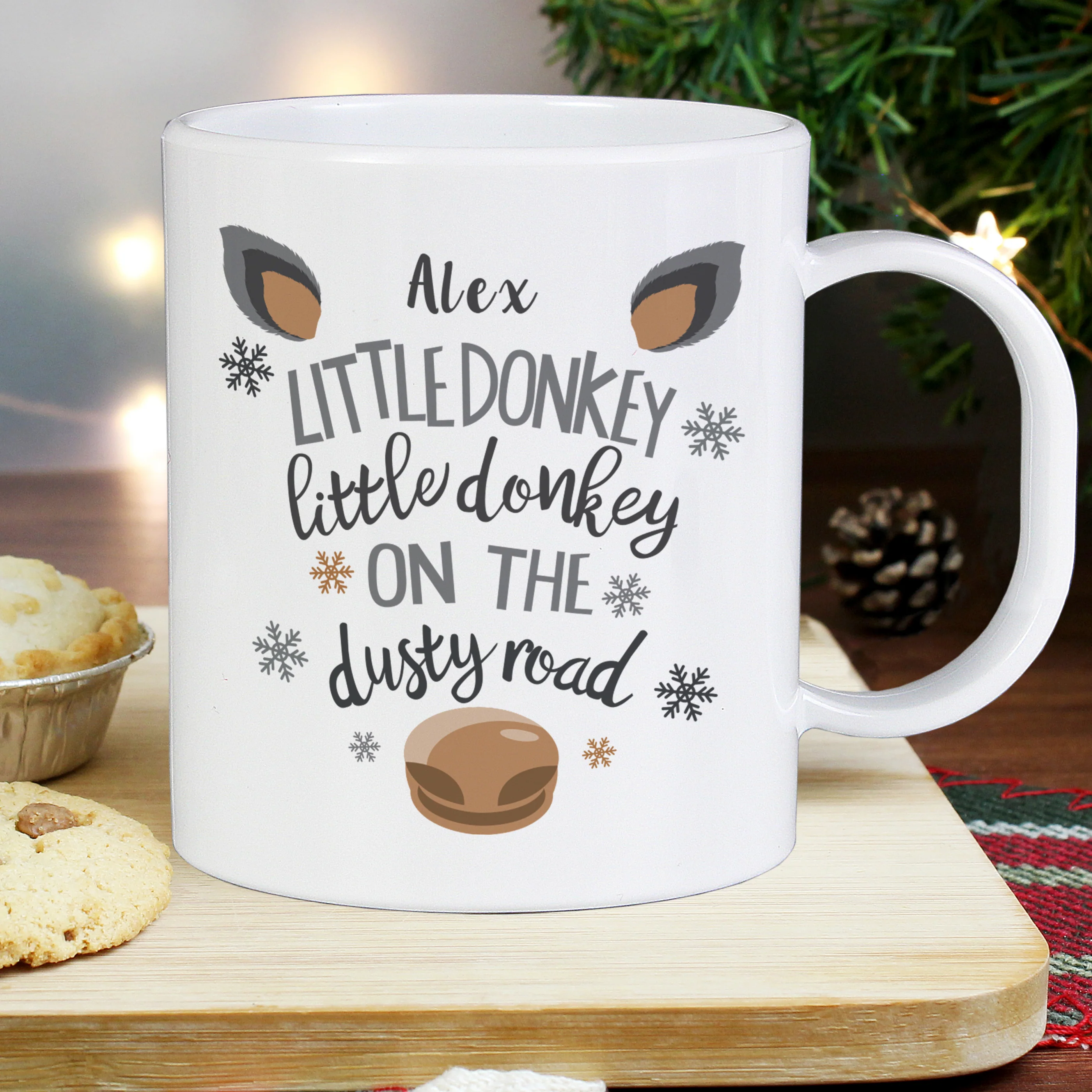 Personalised Little Donkey Plastic Mug - Image 3