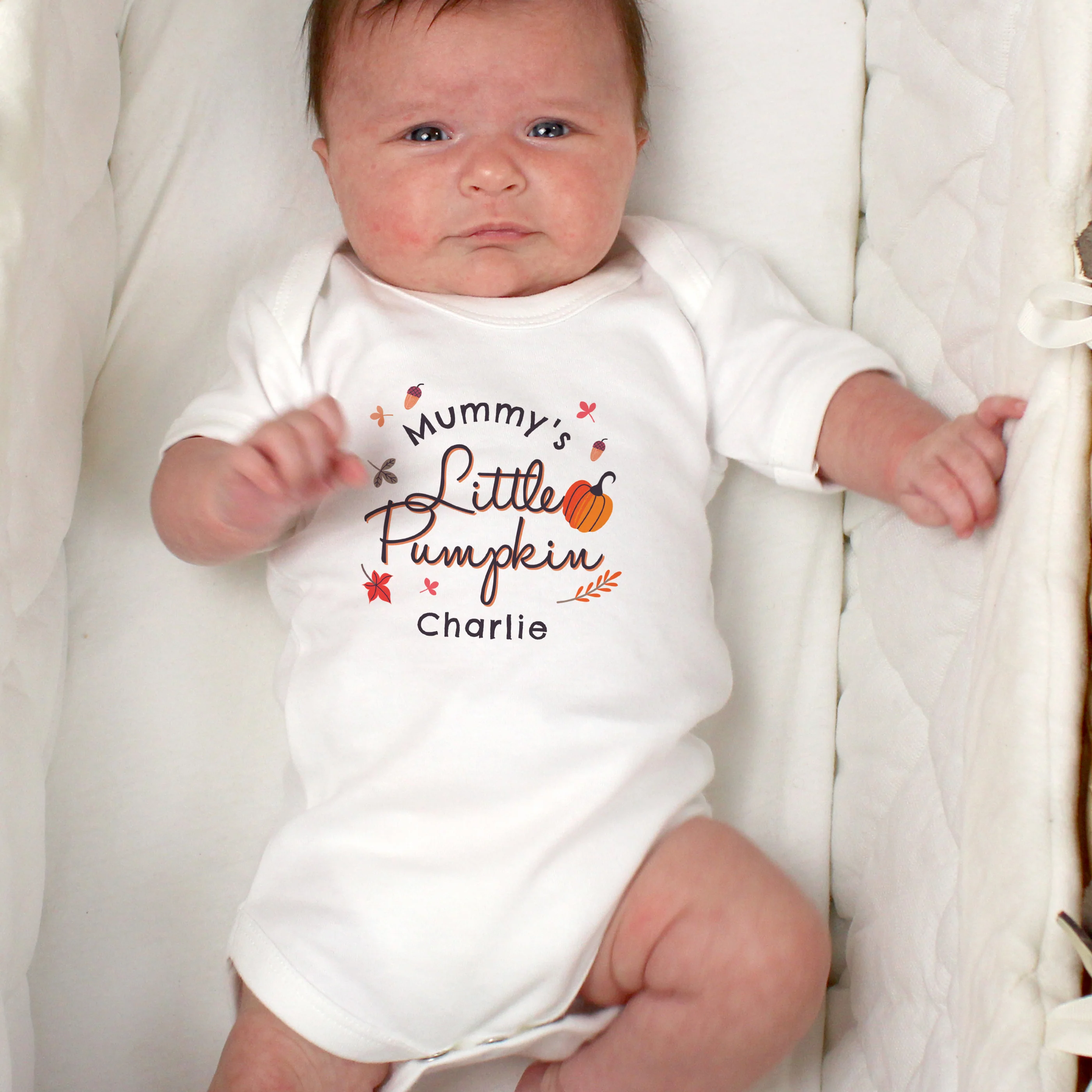Personalised Little Pumpkin Baby Vest - Image 2