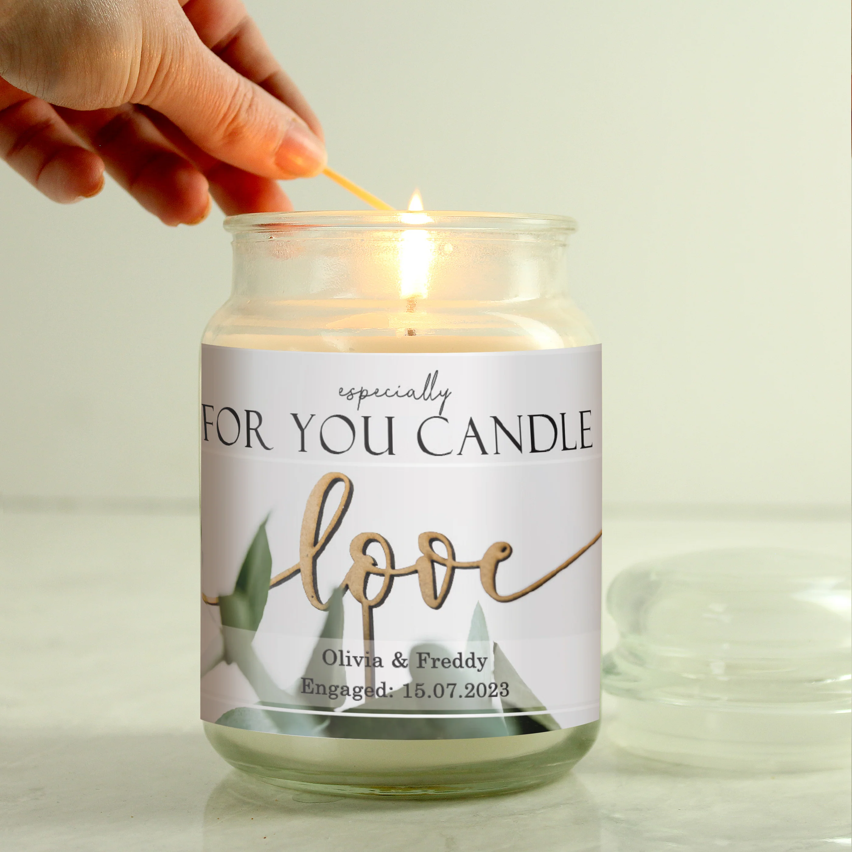 Personalised Love Large Scented Jar Candle - Image 2