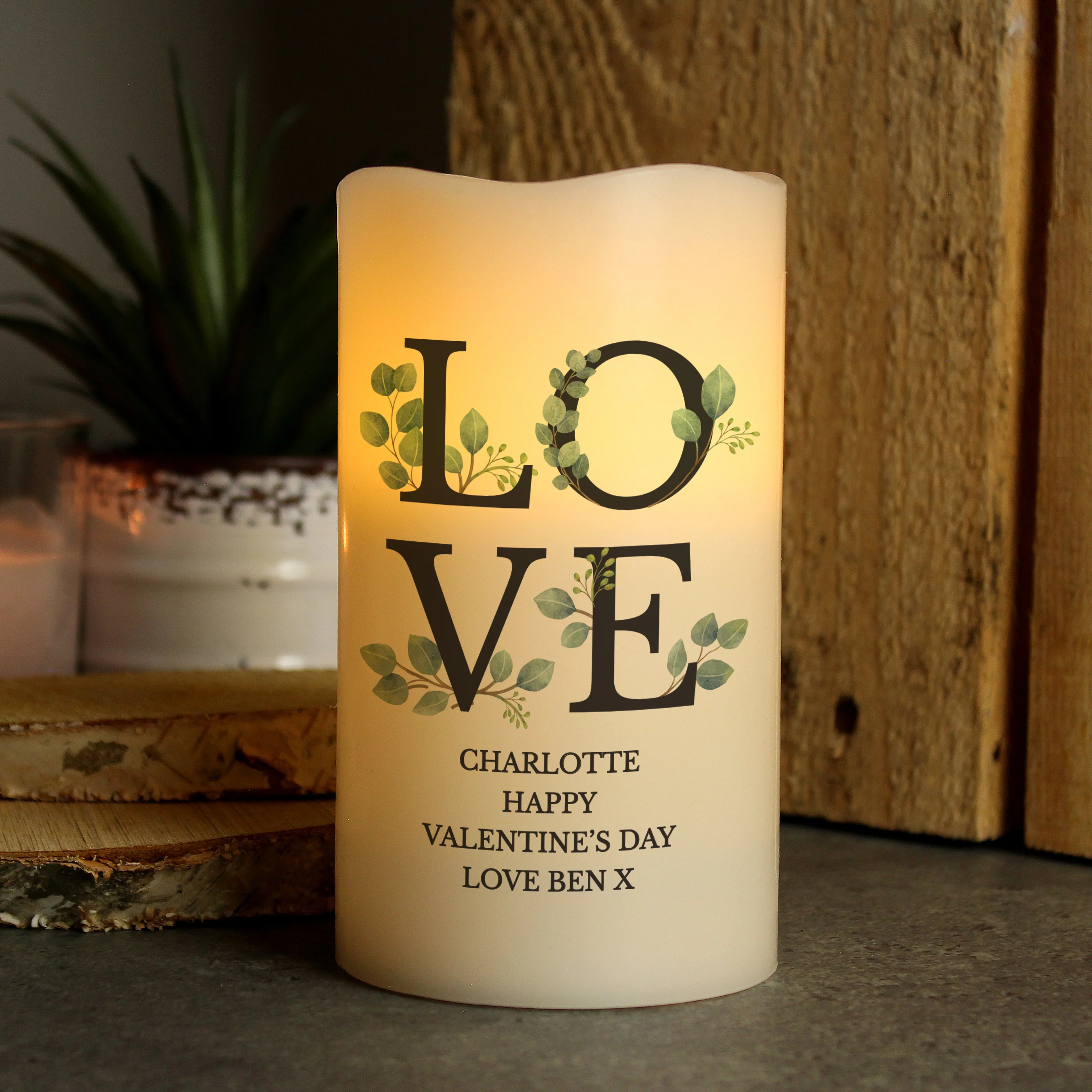 Personalised LOVE LED Candle - Image 3