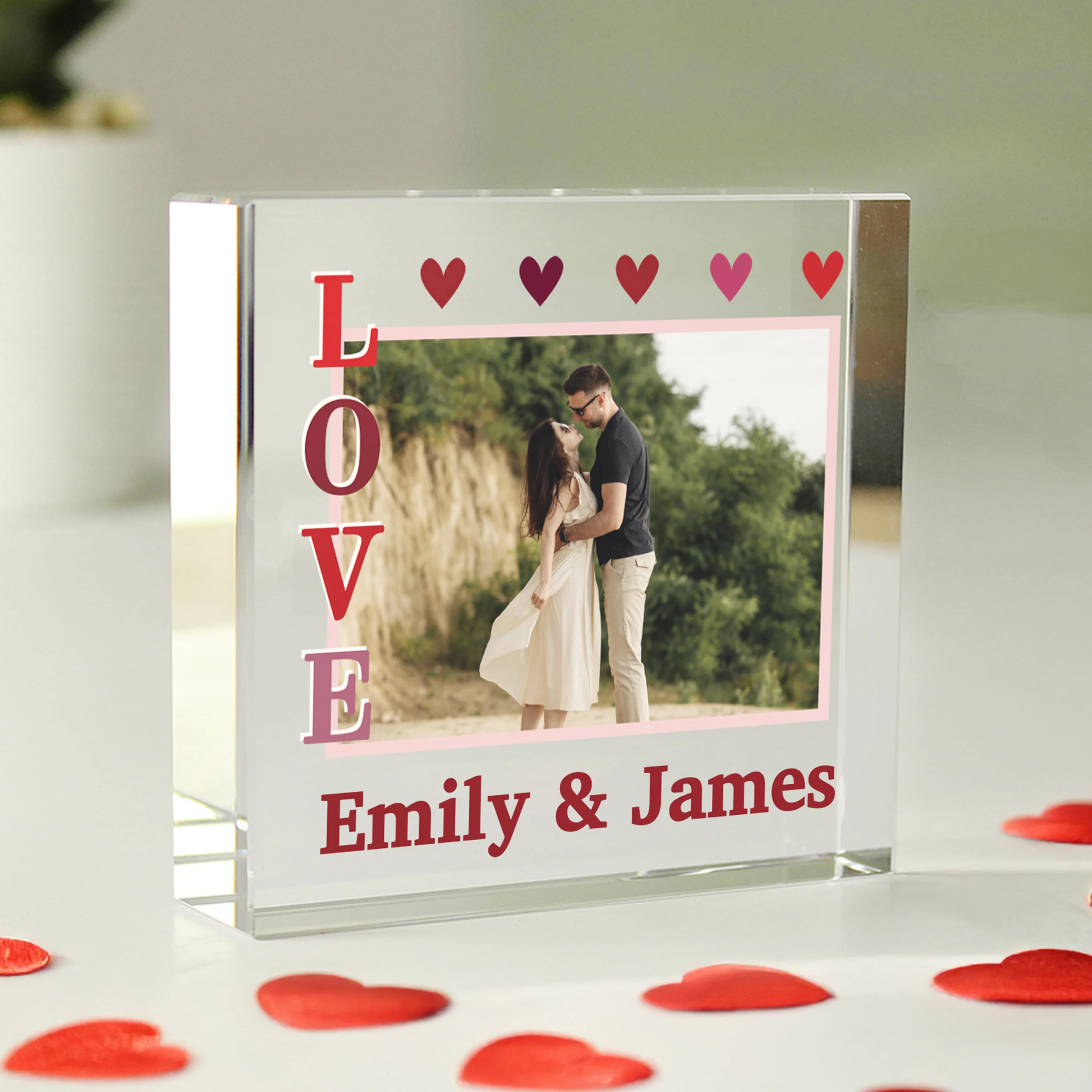 Personalised LOVE Photo Upload Crystal Token - Image 2