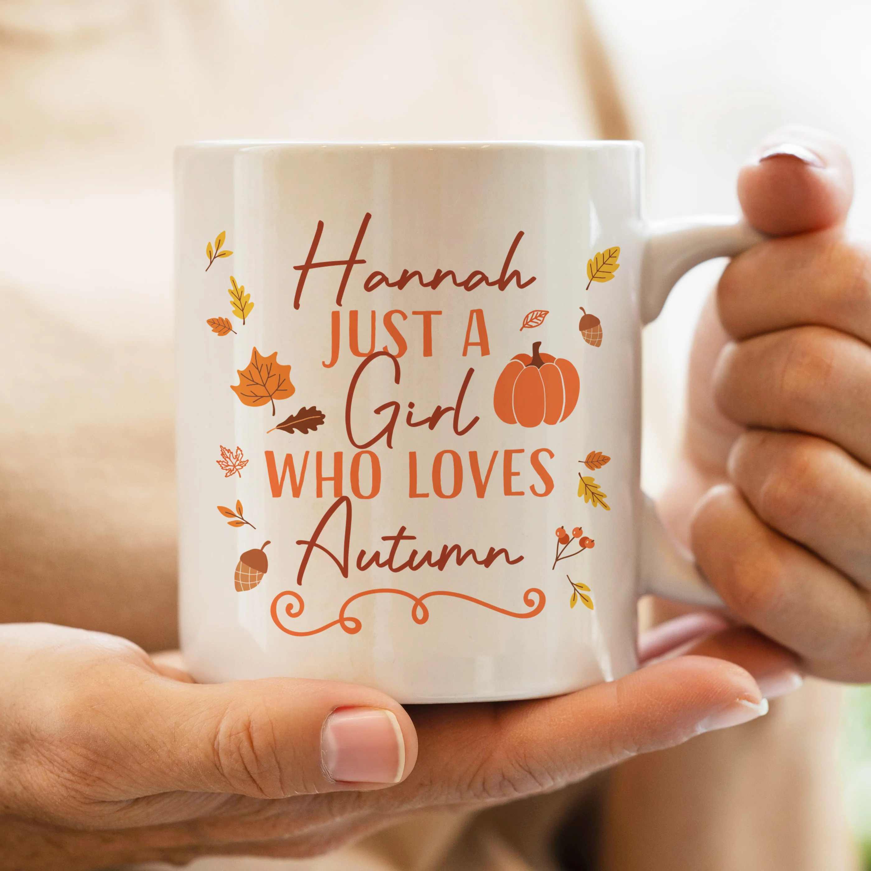 Personalised Loves Autumn Mug - Image 2