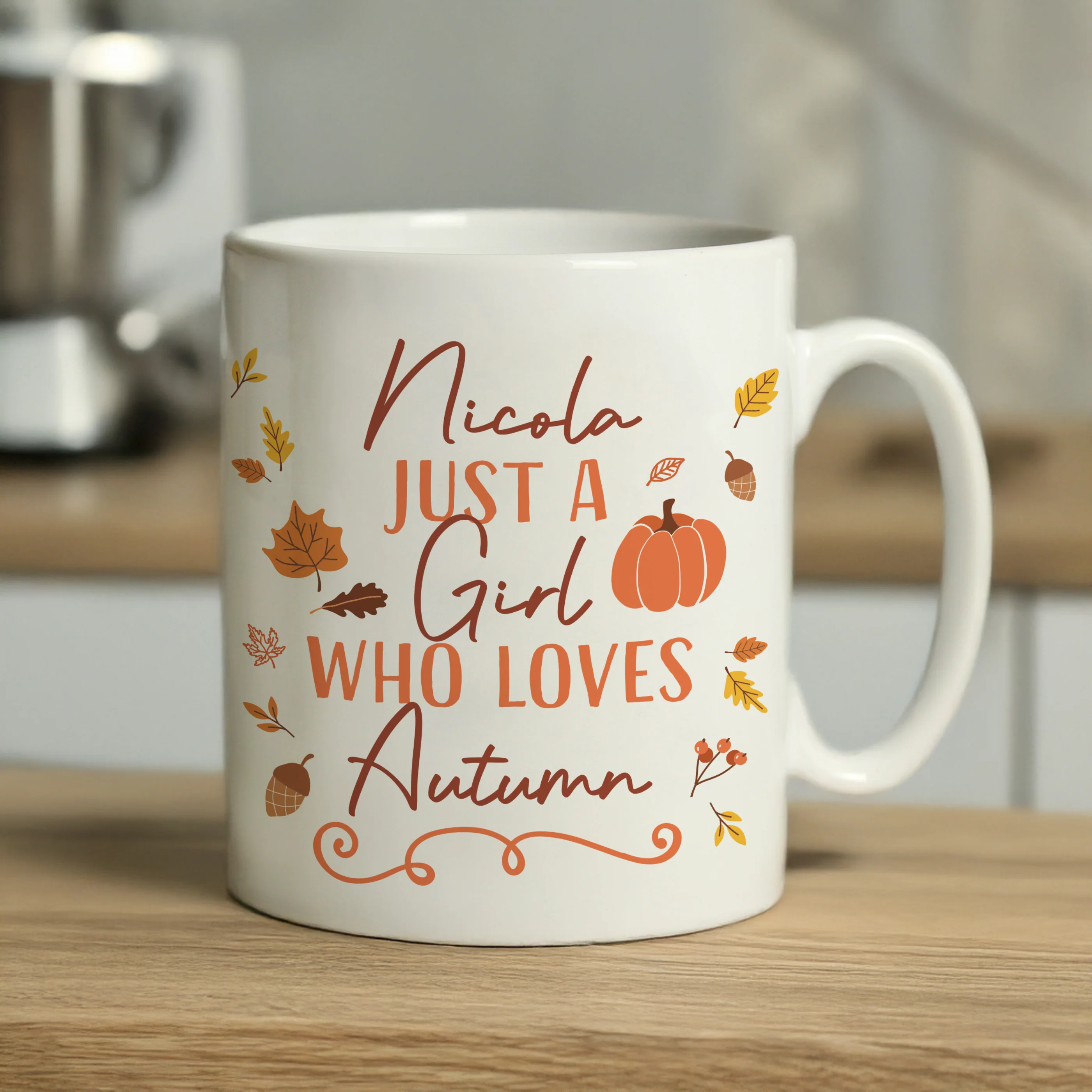 Personalised Loves Autumn Mug - Image 3