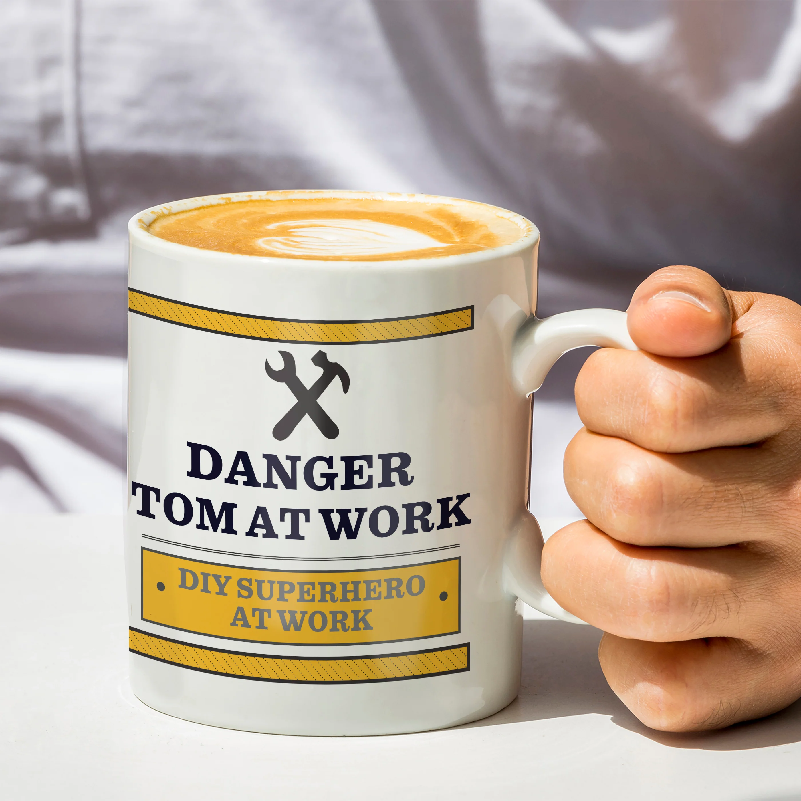 Personalised Man At Work Mug - Image 2