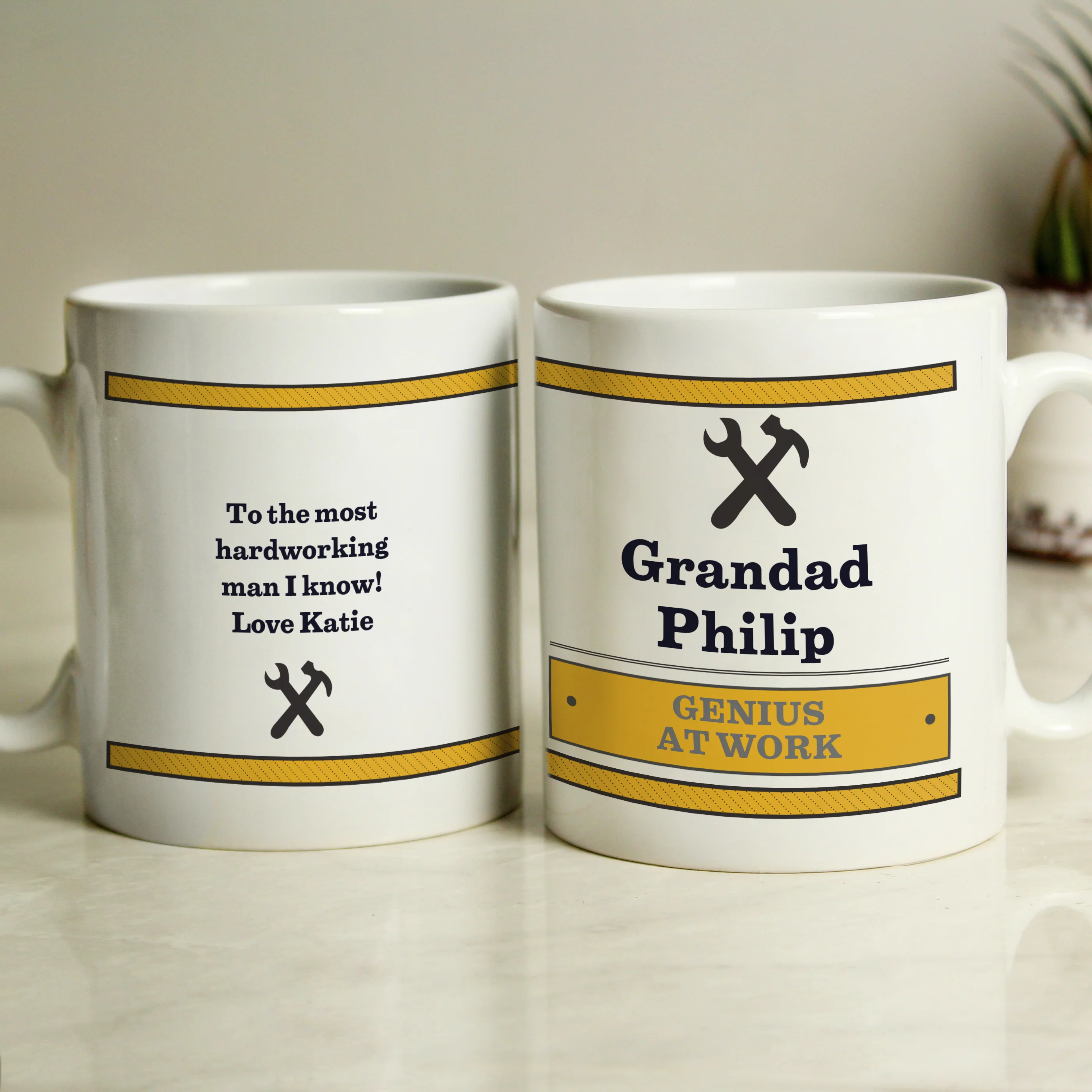 Personalised Man At Work Mug - Image 4