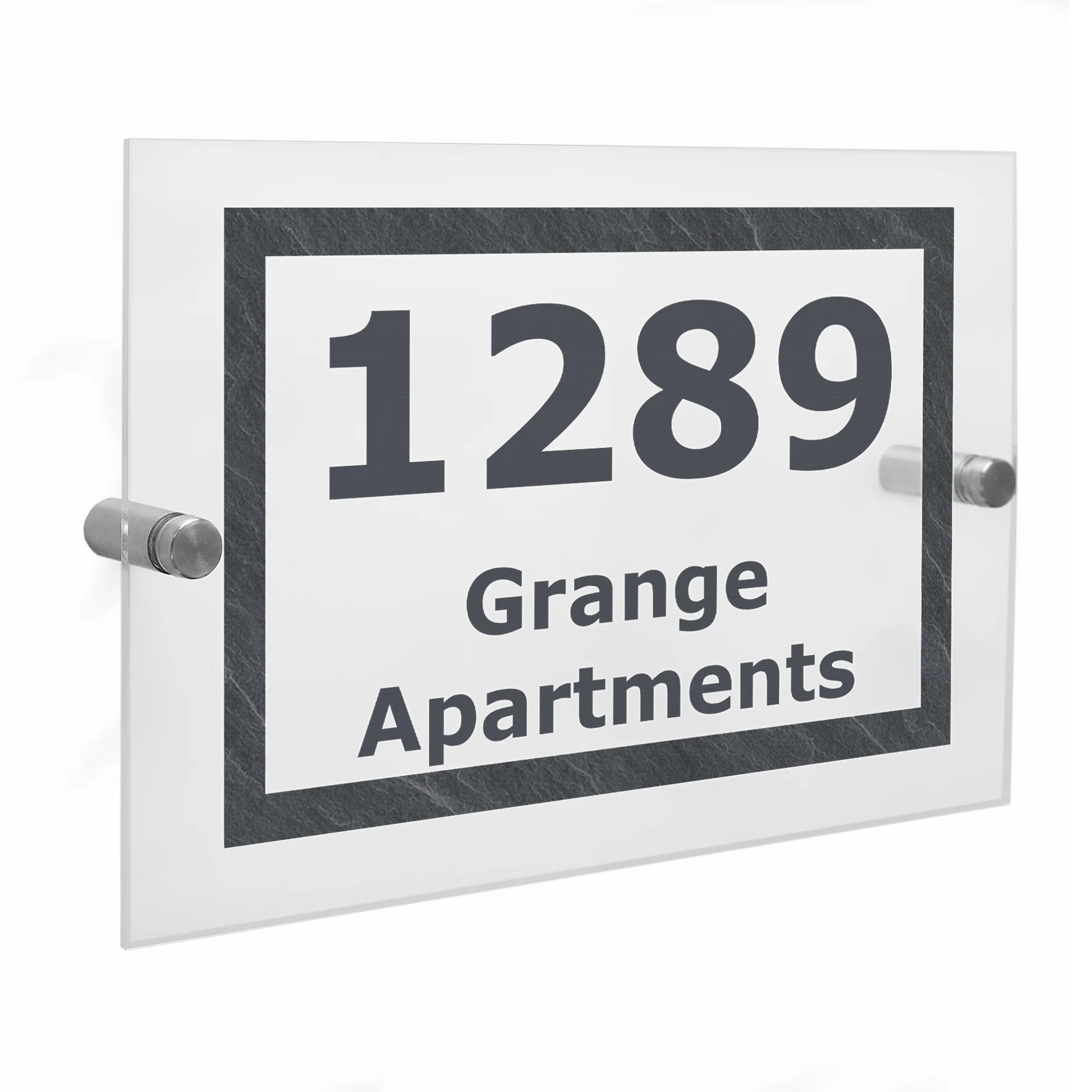 Personalised Marble Acrylic House Sign