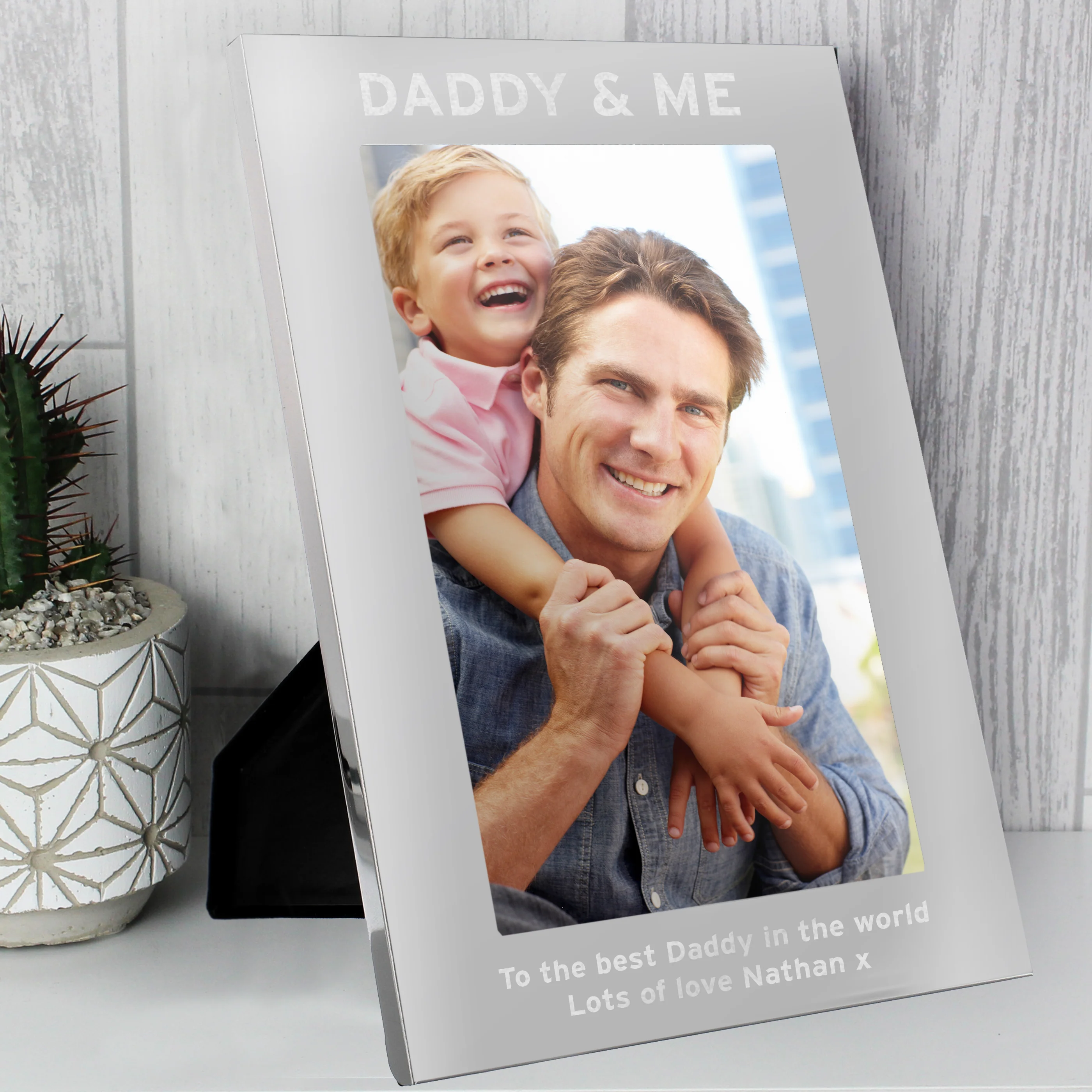 Personalised & Me 5x7 Silver Photo Frame - Image 3