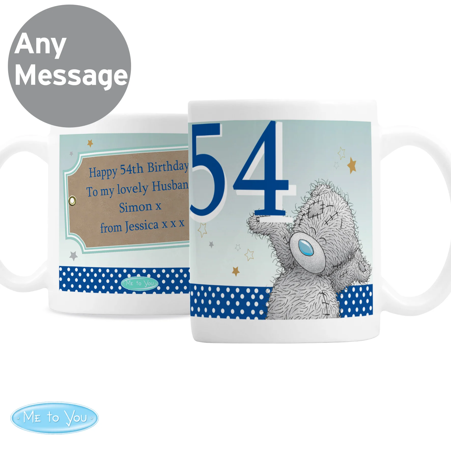 Personalised Me To You Birthday Big Age Male Mug - Image 5