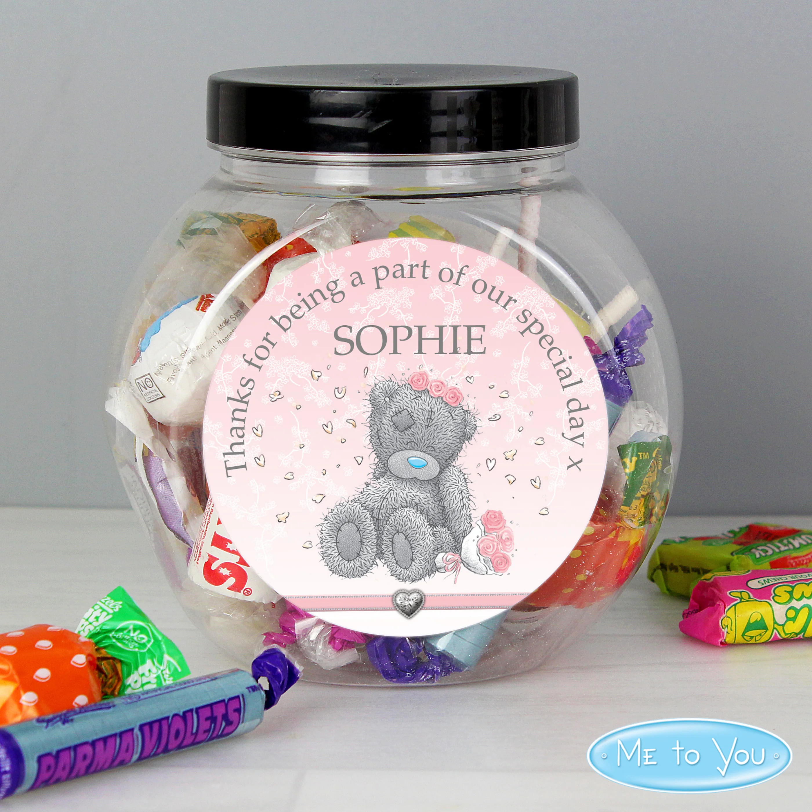 Personalised Me To You Bridesmaid Wedding Sweet Jar - Image 3
