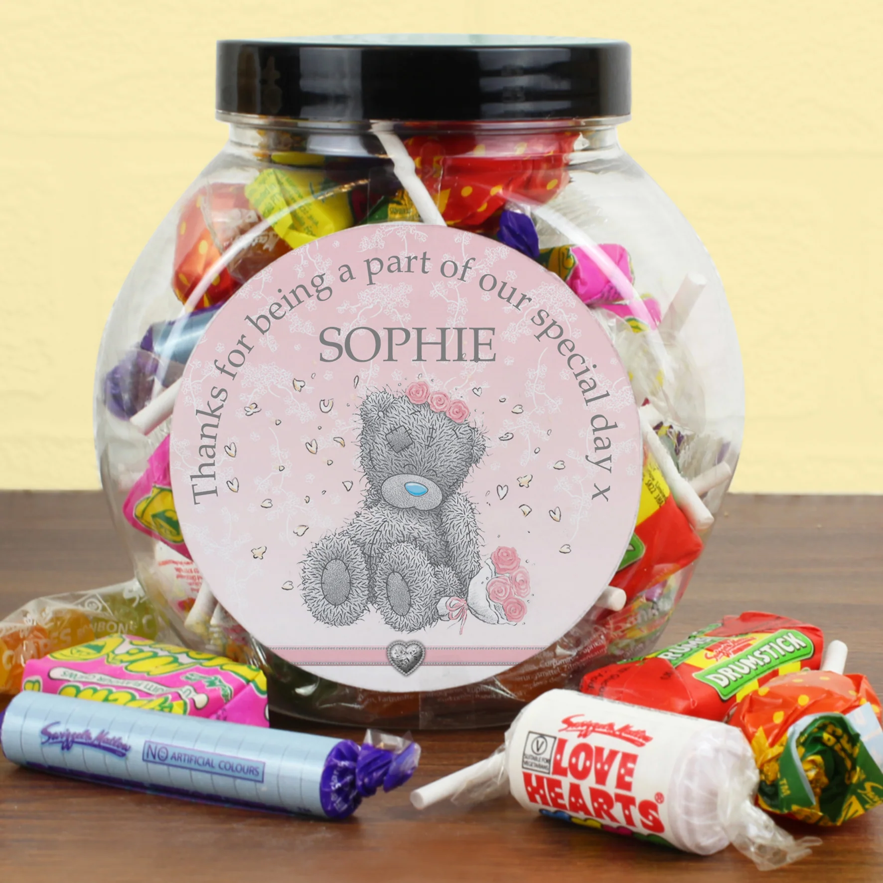 Personalised Me To You Bridesmaid Wedding Sweet Jar - Image 4