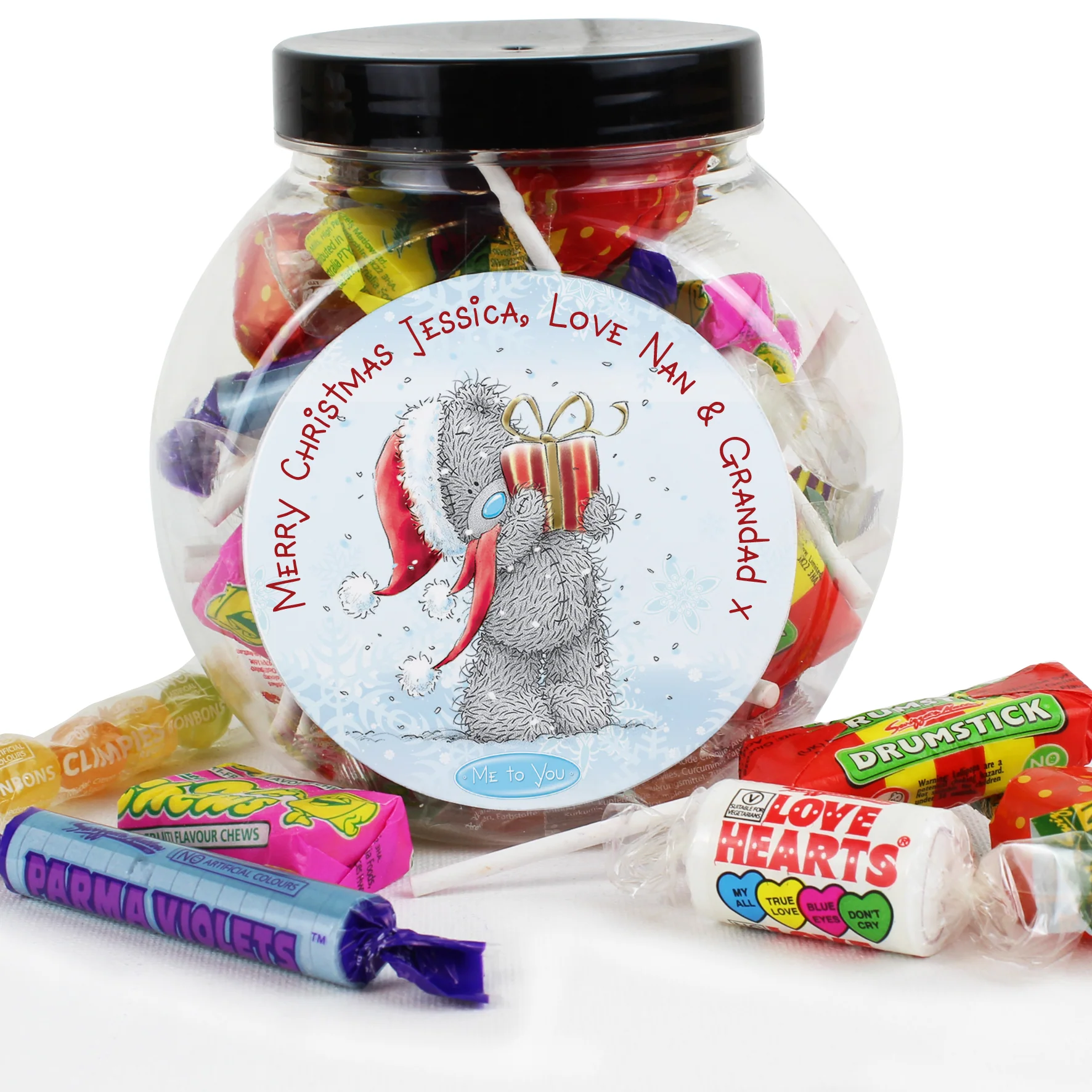Personalised Me To You Christmas Sweet Jar - Image 2