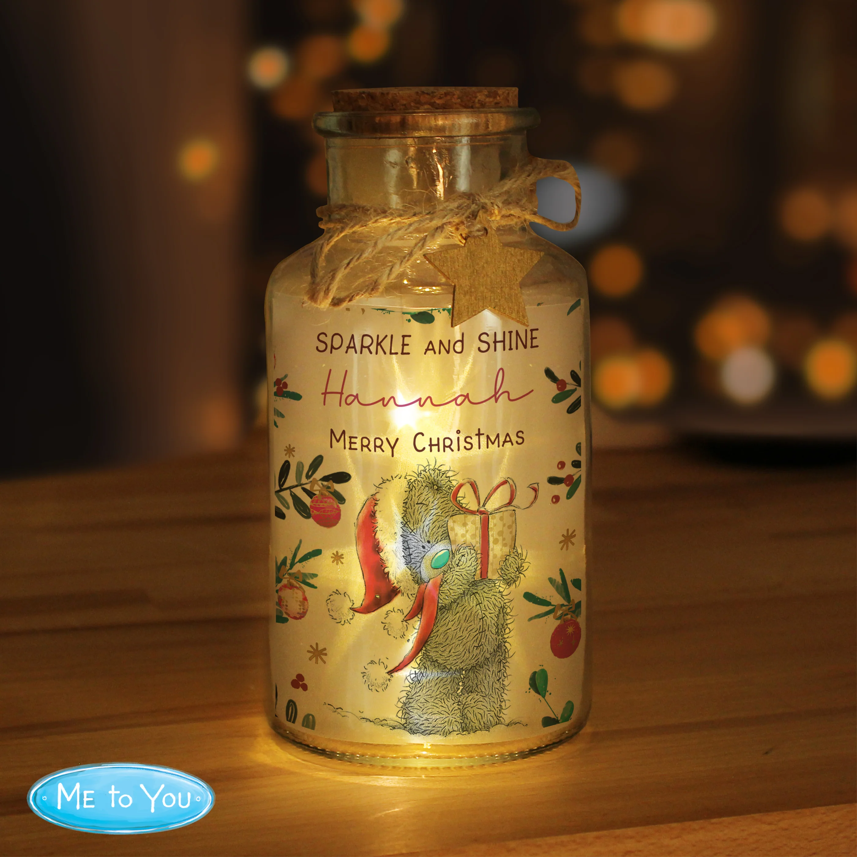 Personalised Me to You Cosy Winter Led Jar - Image 2