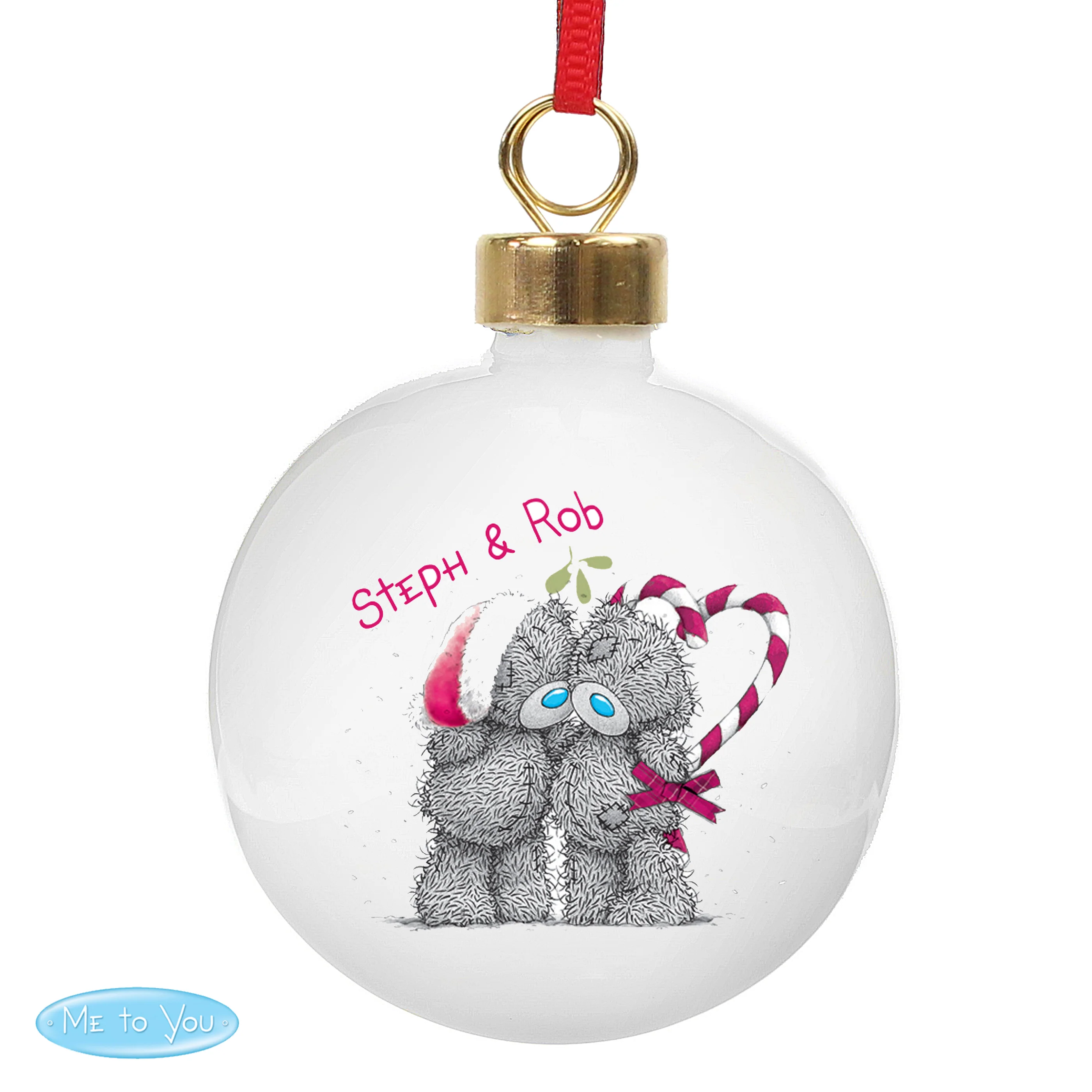 Personalised Me To You Couple Christmas Bauble - Image 3