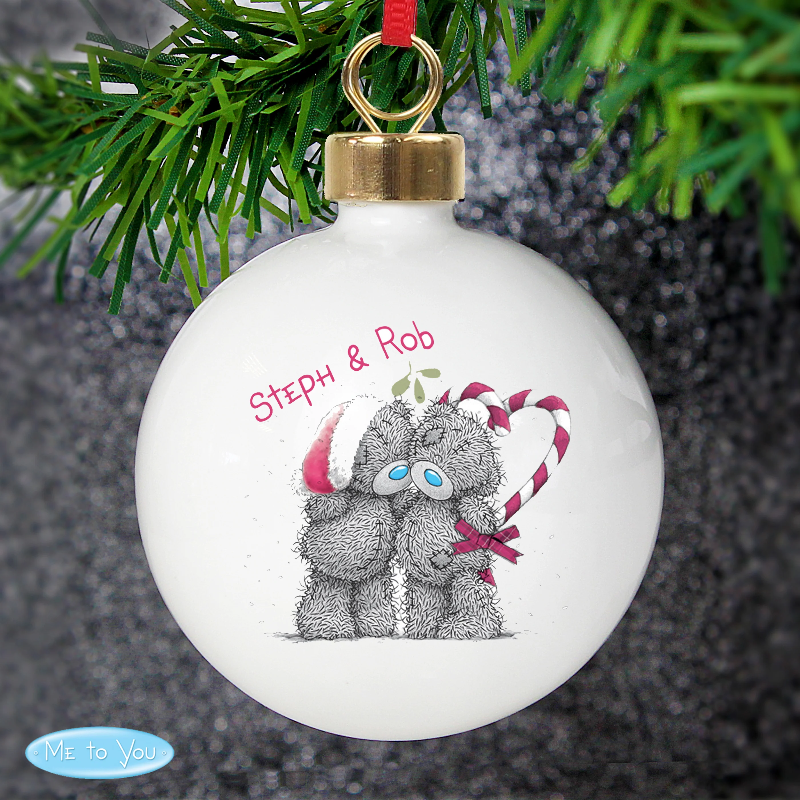 Personalised Me To You Couple Christmas Bauble - Image 4