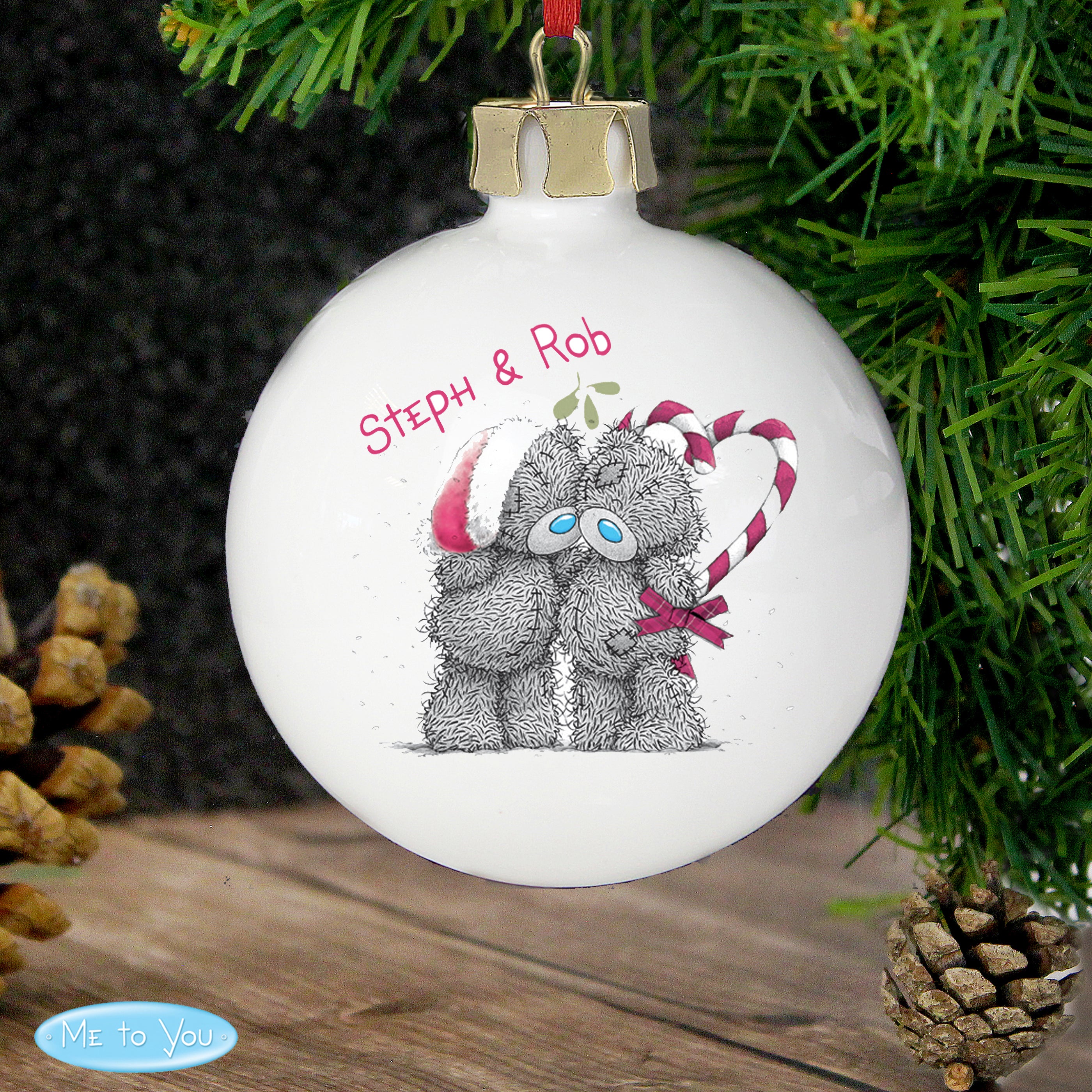 Personalised Me To You Couple Christmas Bauble - Image 5