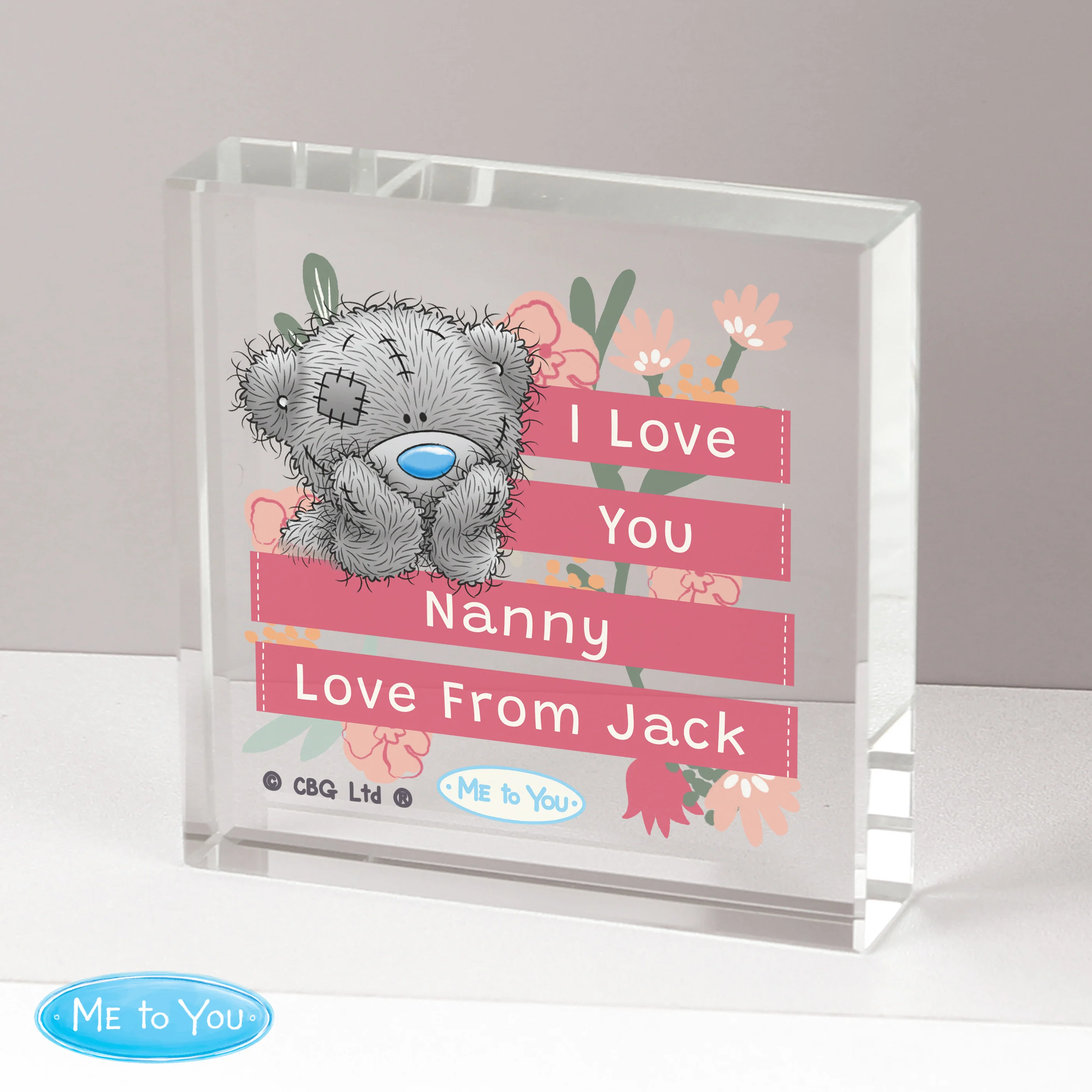 Personalised Me To You Floral Crystal Token - Image 2