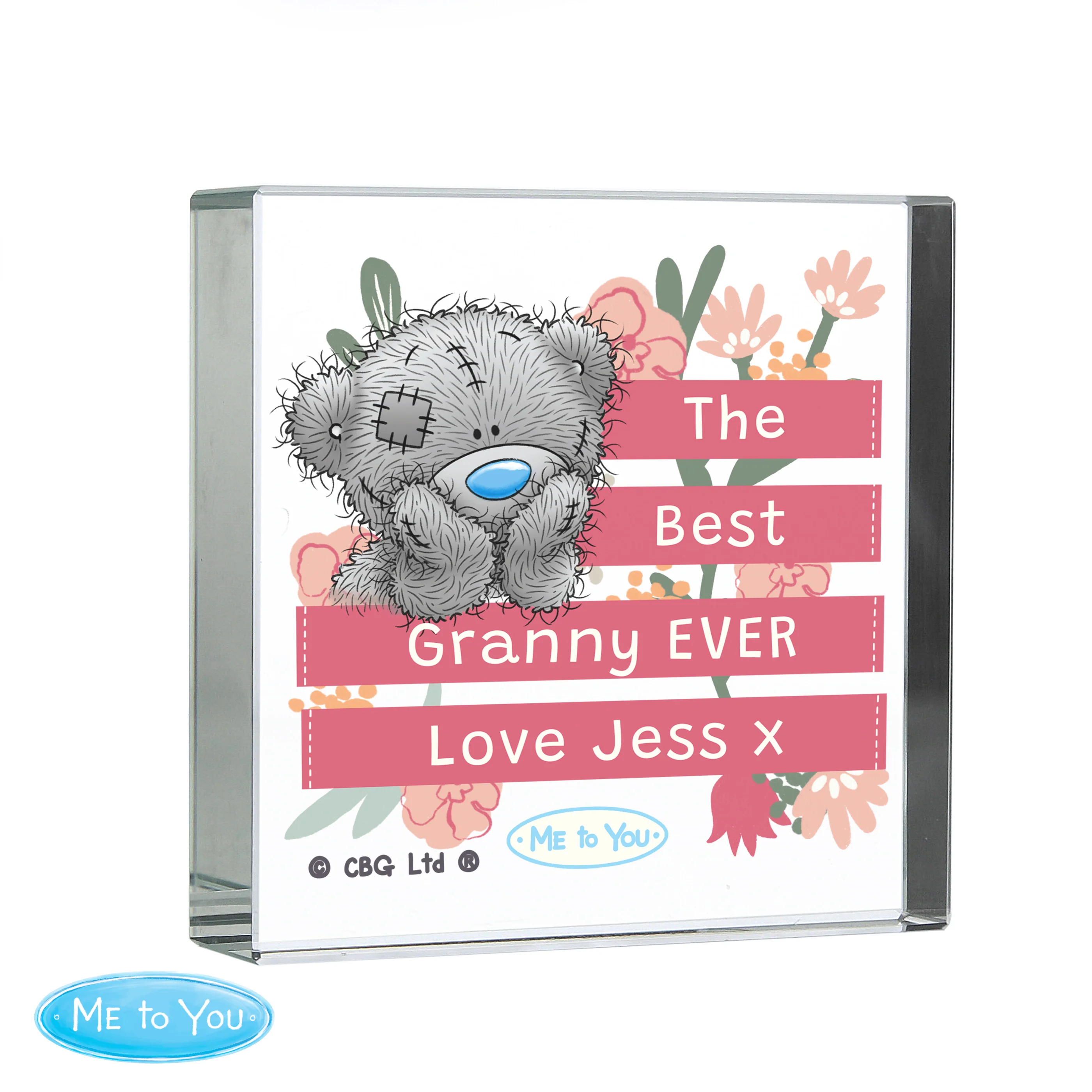 Personalised Me To You Floral Crystal Token - Image 4