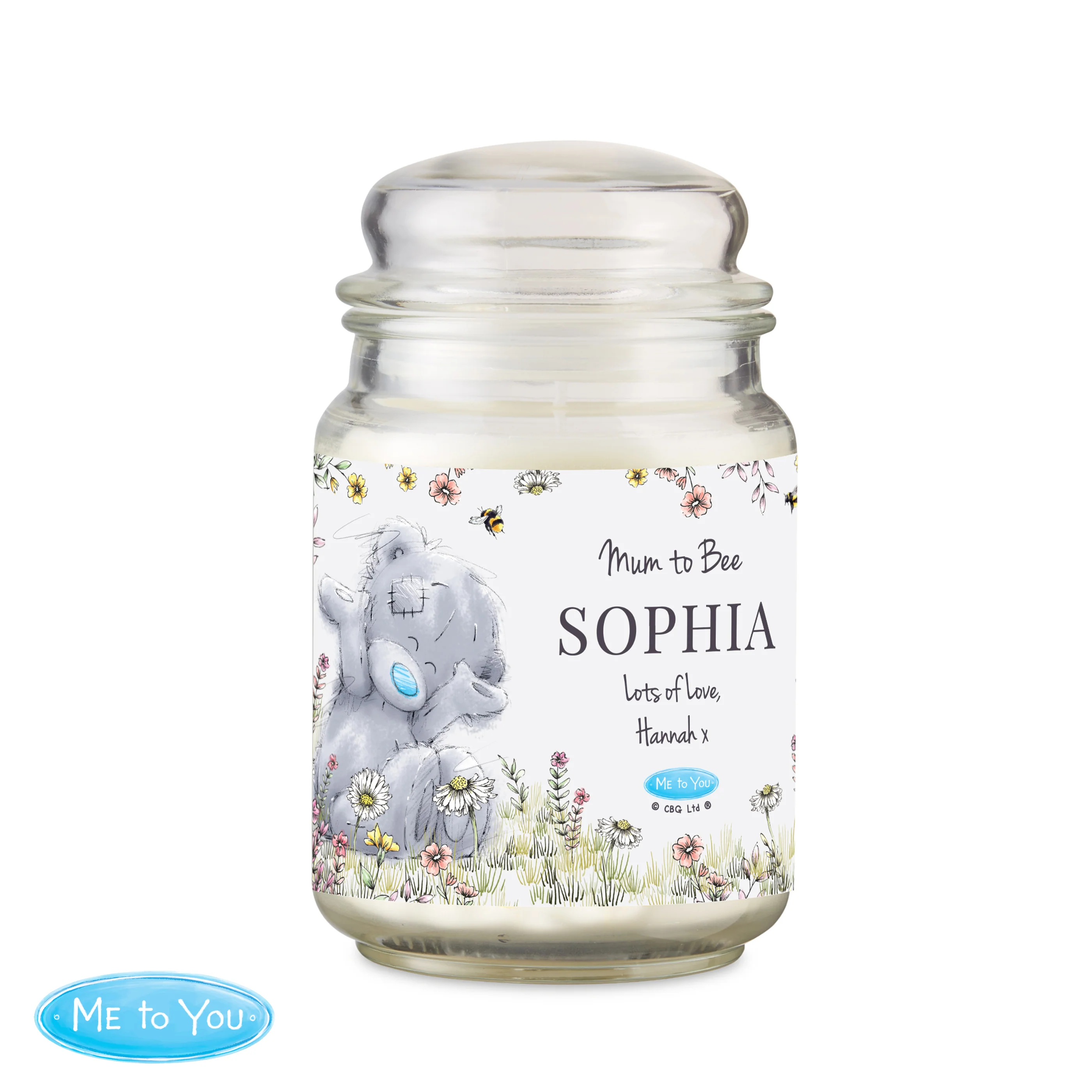 Personalised Me to You Floral Large Scented Jar Candle - Image 4