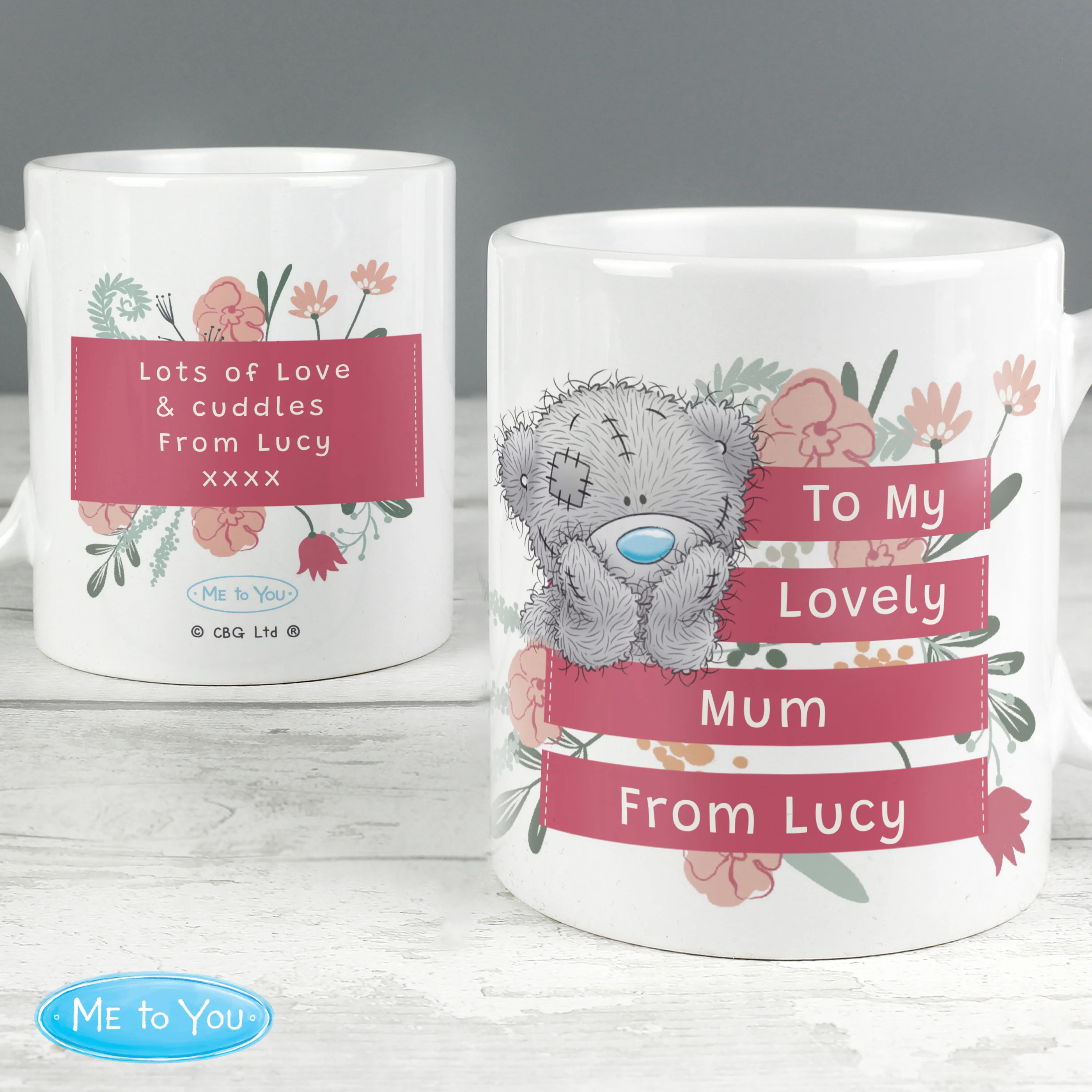Personalised Me To You Floral Mug - Image 3