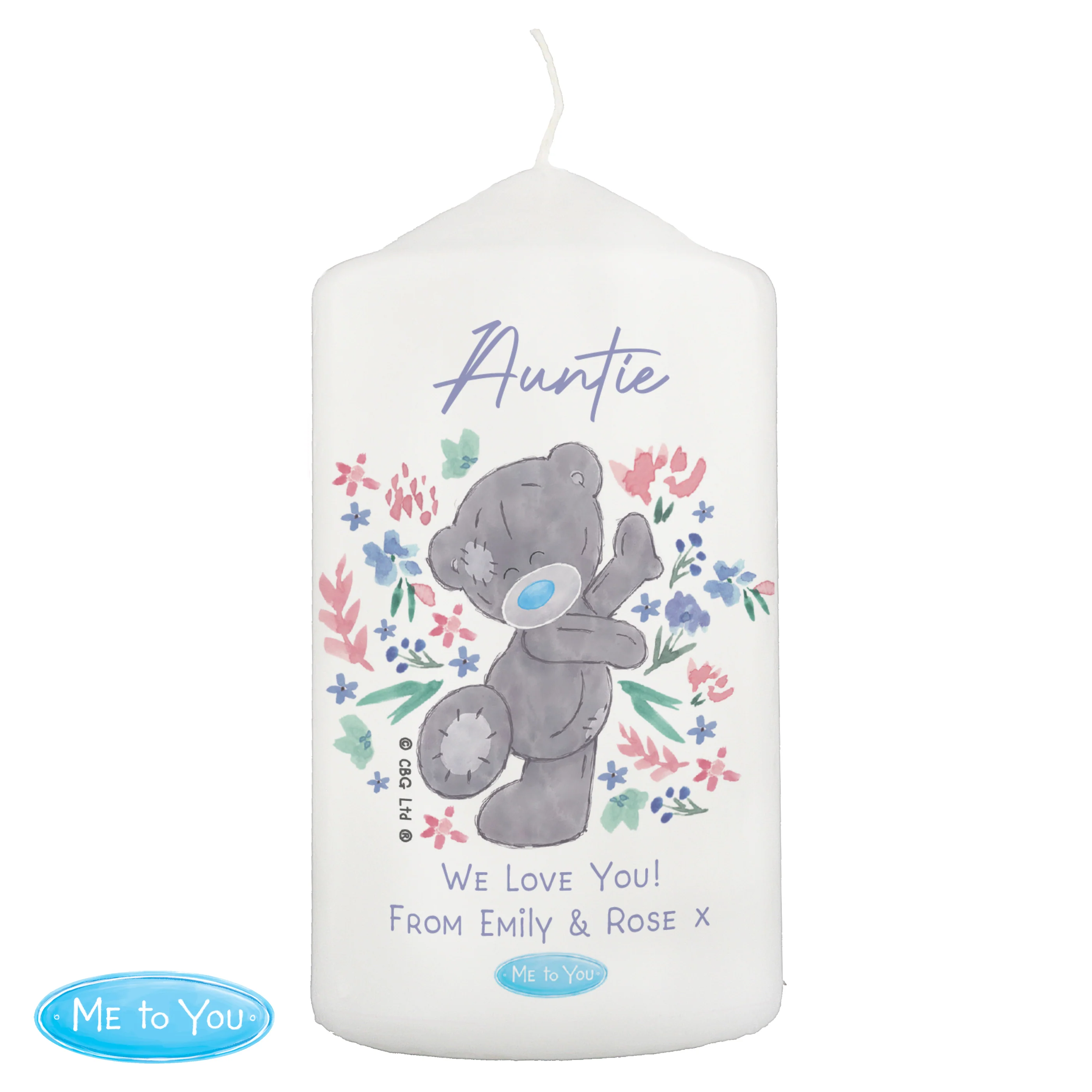 Personalised Me To You Floral Pillar Candle - Image 5