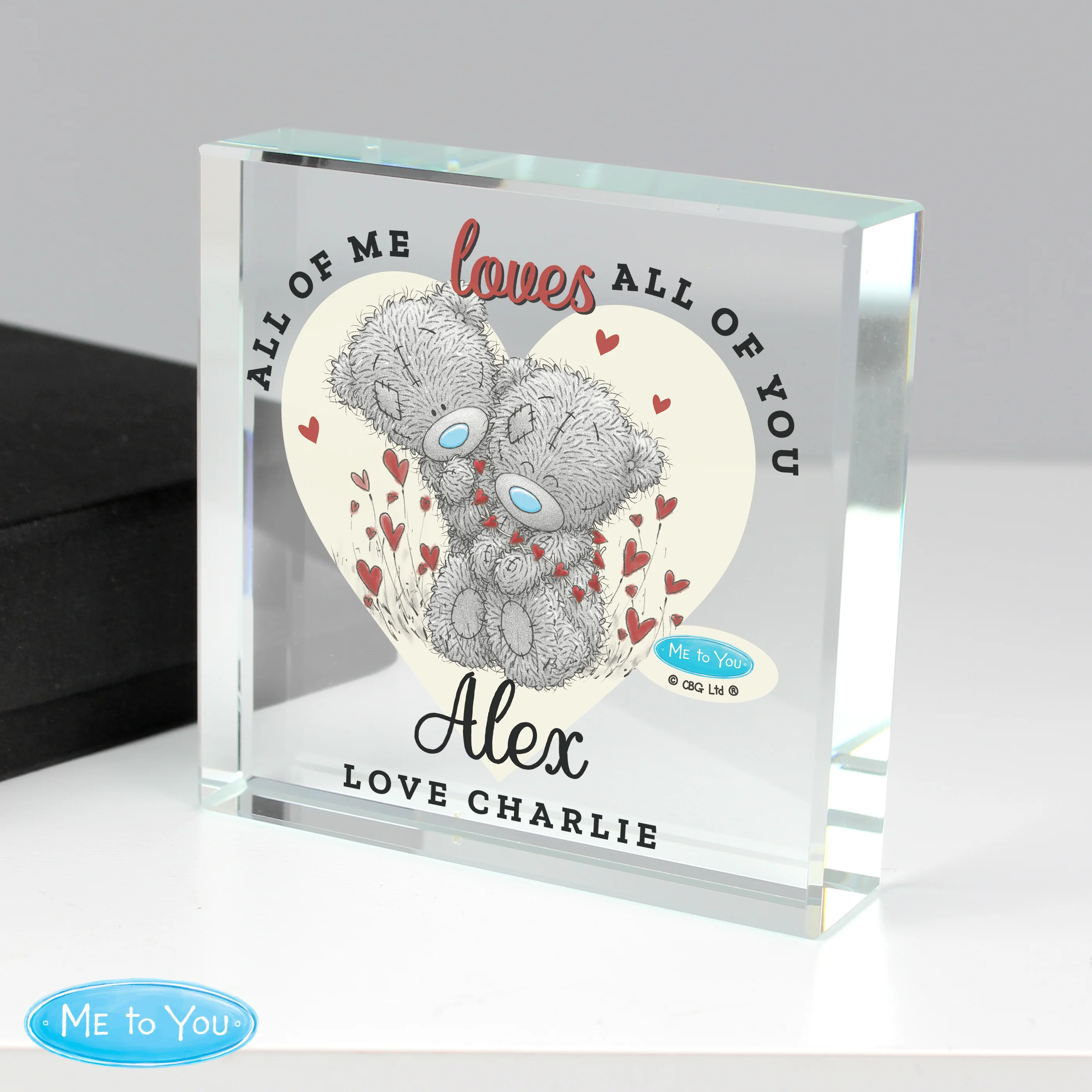 Personalised Me to You Love Heart Crystal Token - Image 4