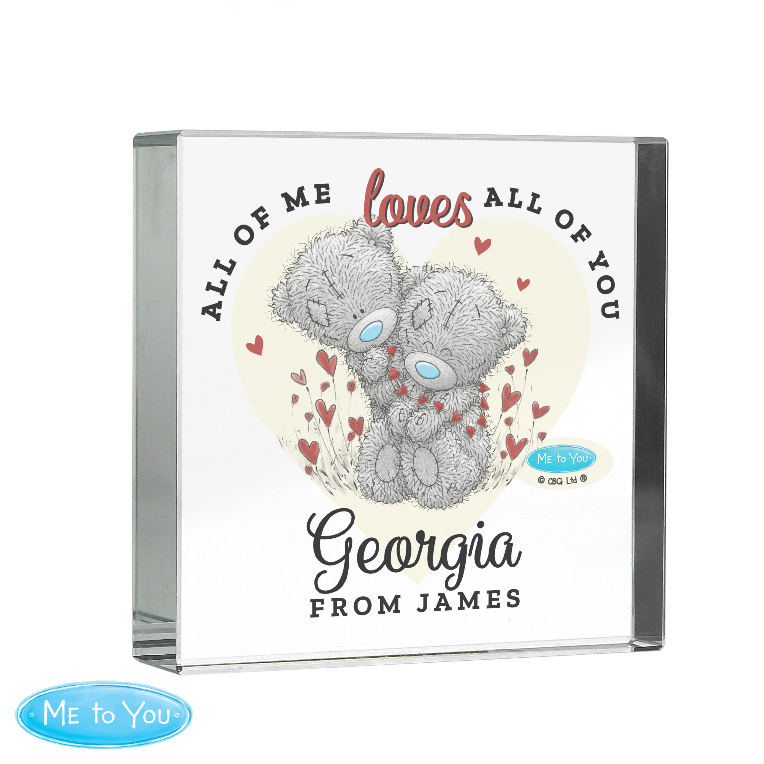 Personalised Me to You Love Heart Crystal Token - Image 5