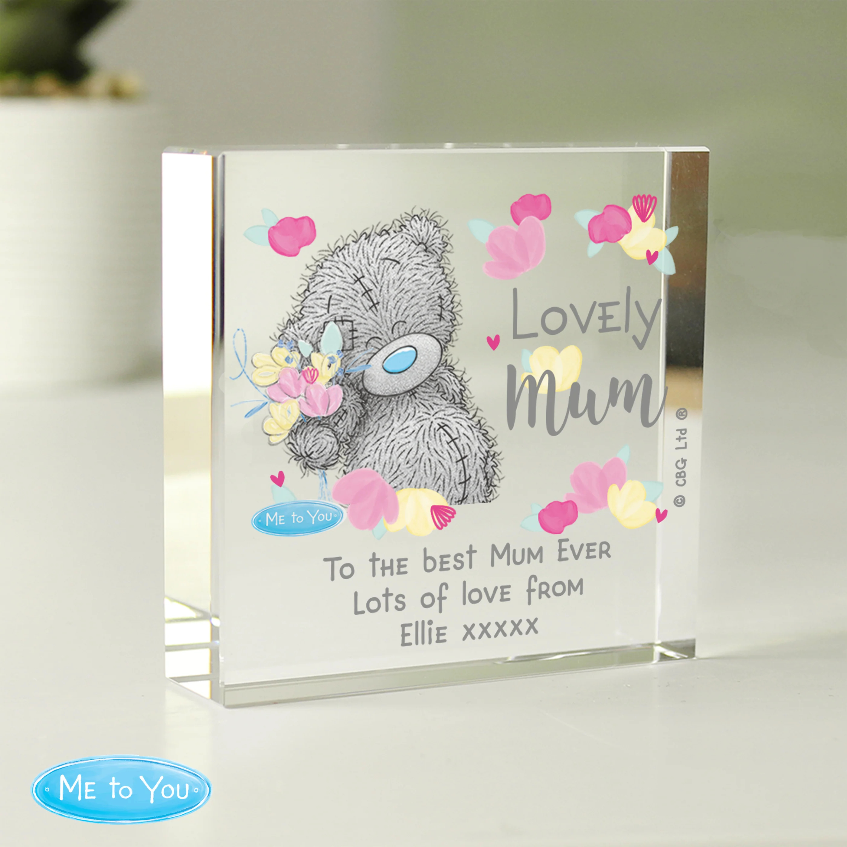 Personalised Me to You Lovely Mum Crystal Token - Image 3