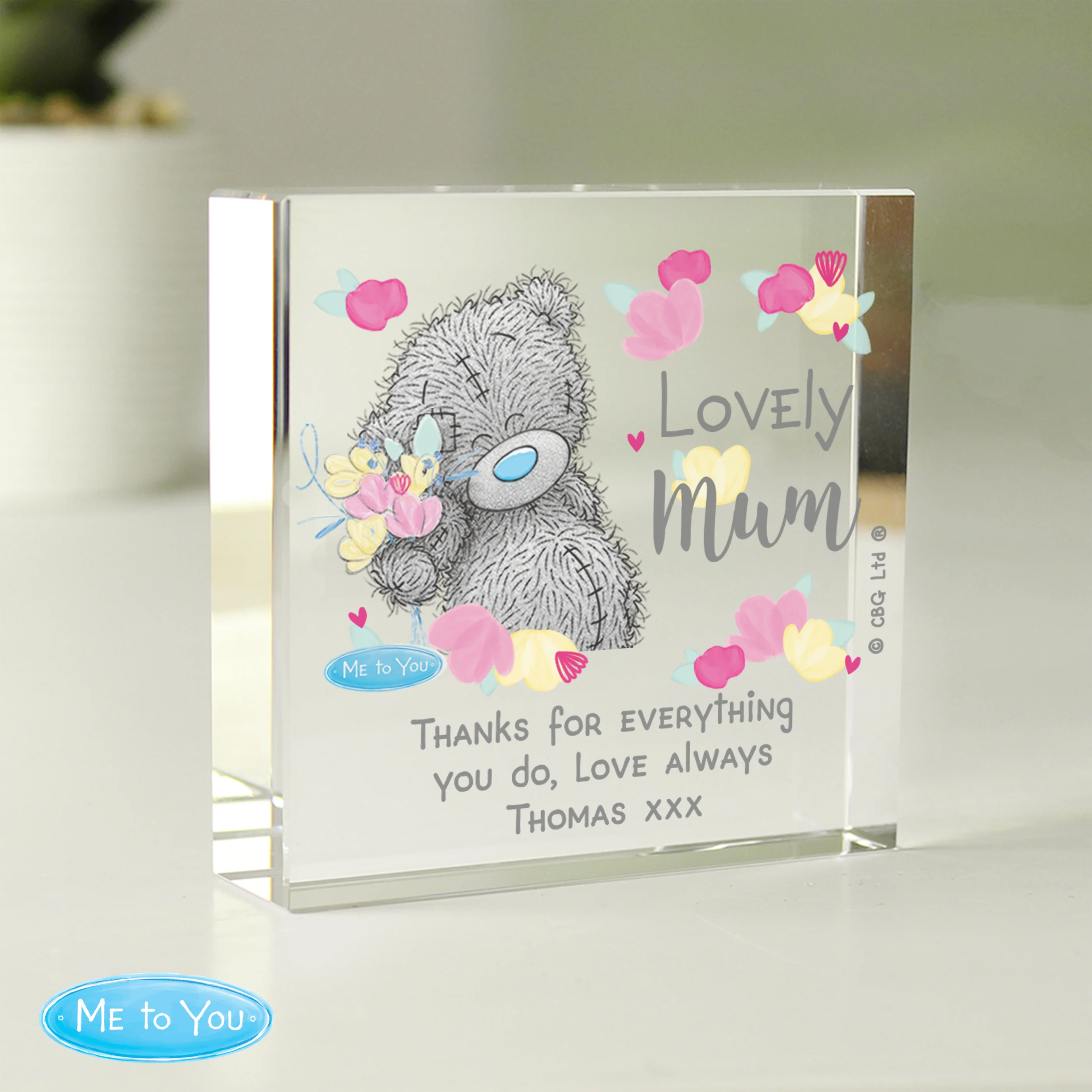 Personalised Me to You Lovely Mum Crystal Token - Image 4