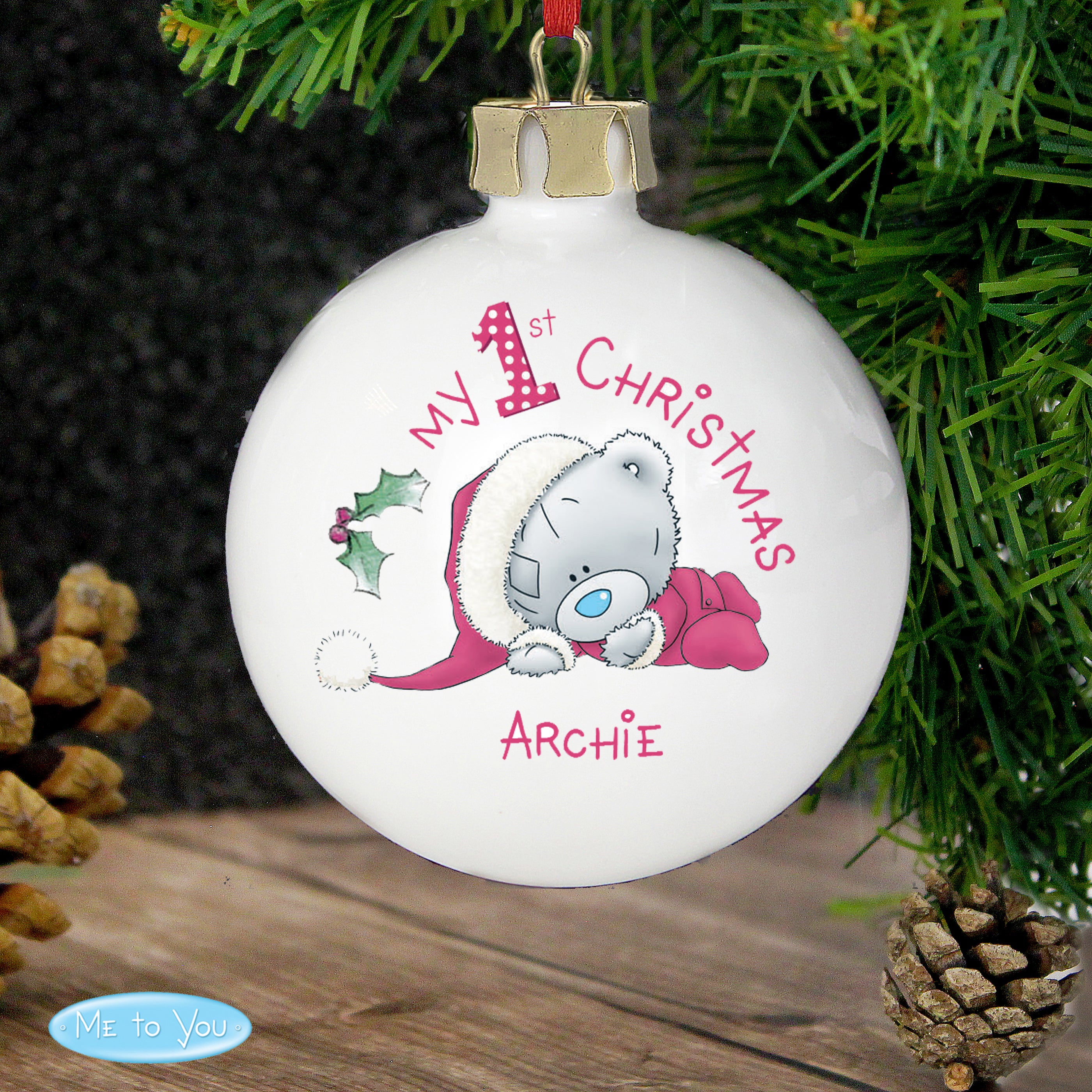 Personalised Me To You My 1st Christmas Bauble - Image 4