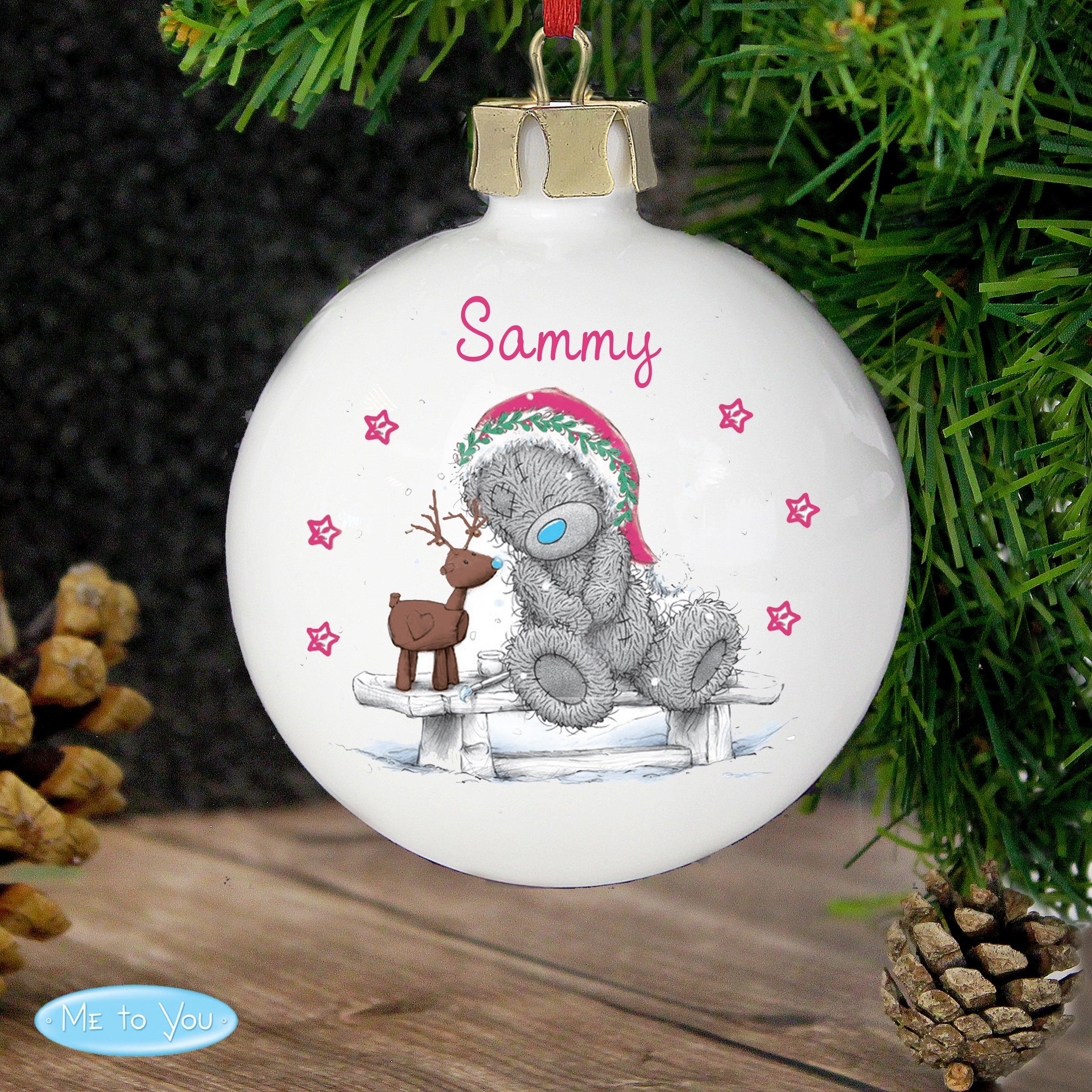 Personalised Me To You Reindeer Bauble - Image 3