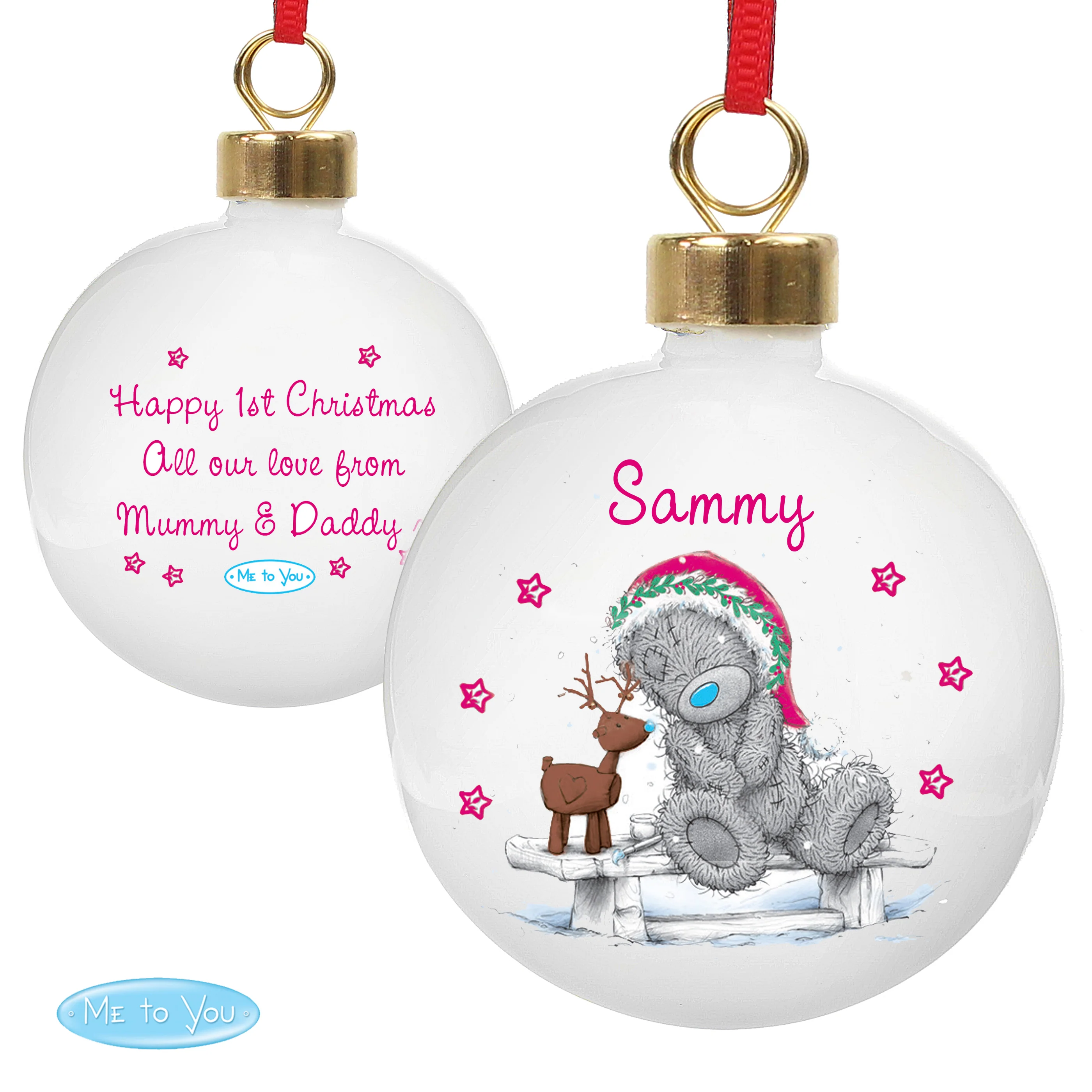 Personalised Me To You Reindeer Bauble - Image 4