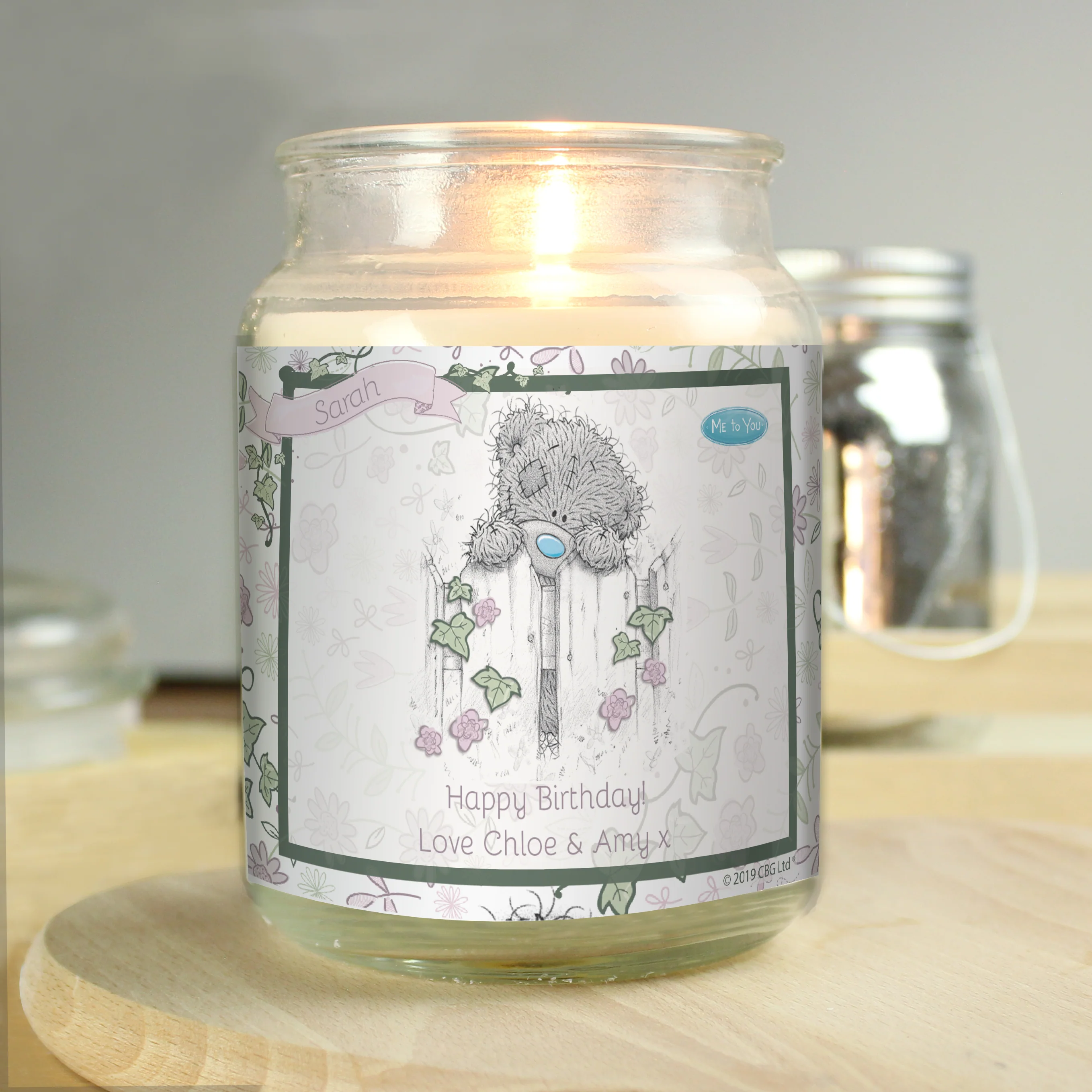 Personalised Me to You Secret Garden Large Candle Jar - Image 4