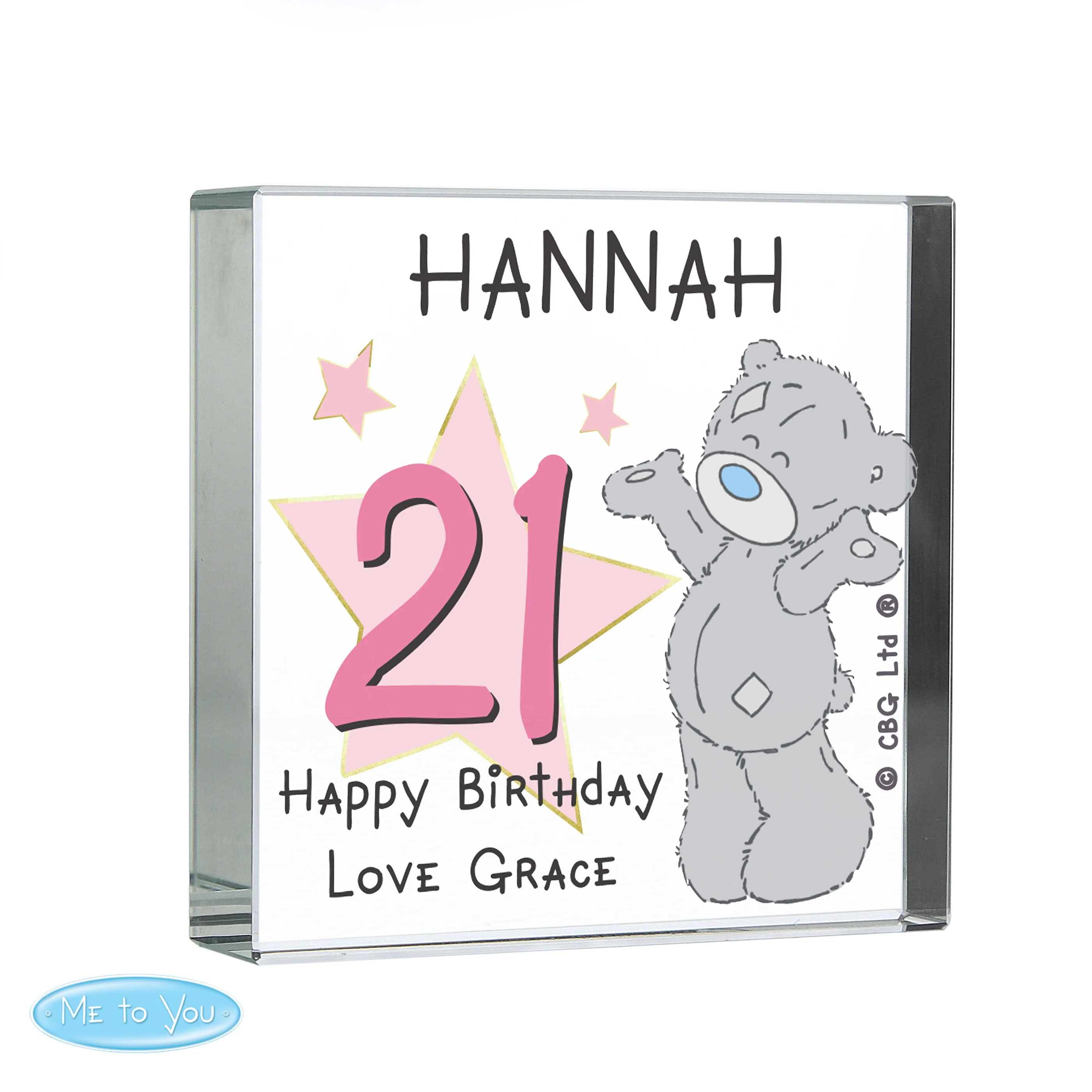 Personalised Me To You Sparkle & Shine Birthday Crystal Token - Image 2