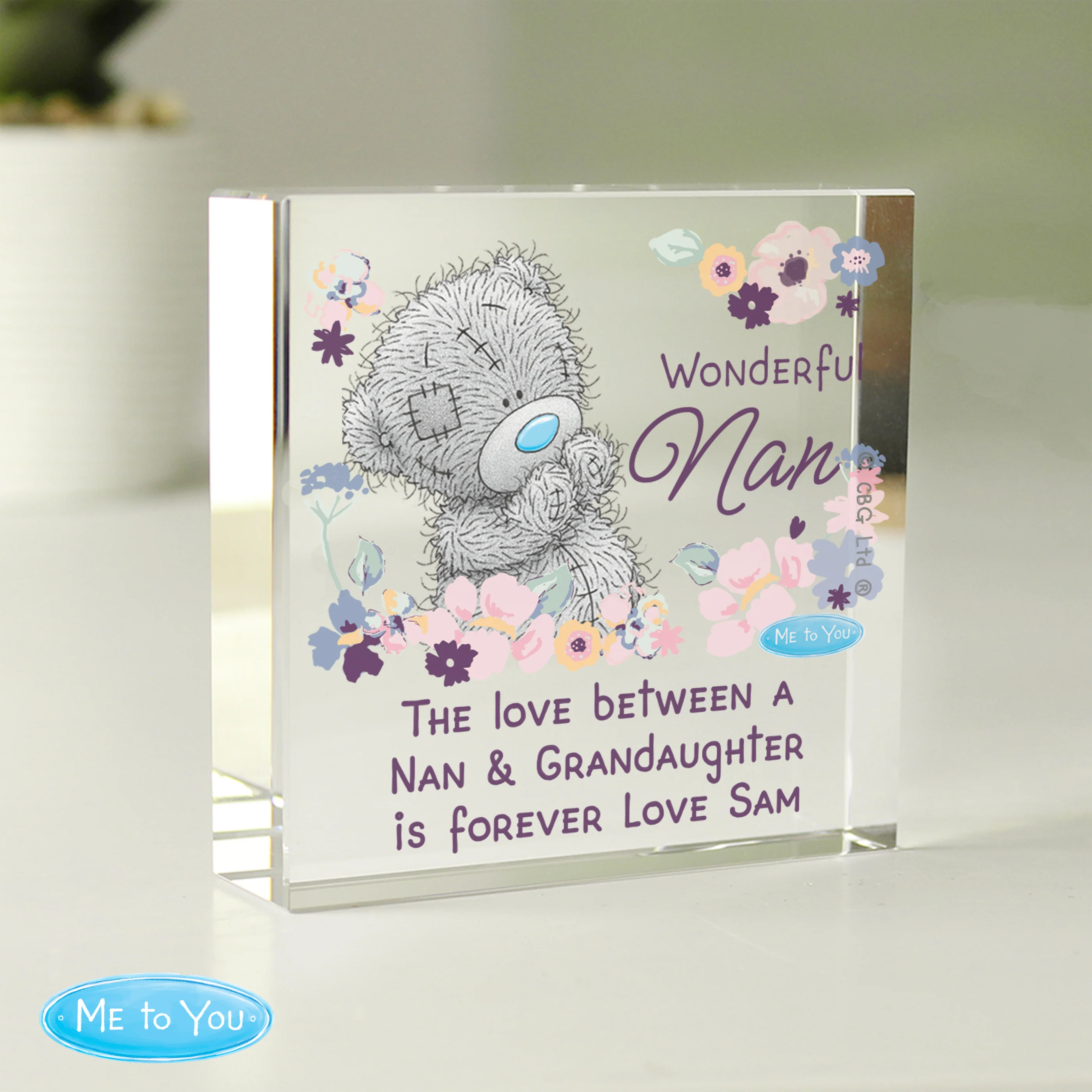 Personalised Me to You Wonderful Nan Crystal Token - Image 3