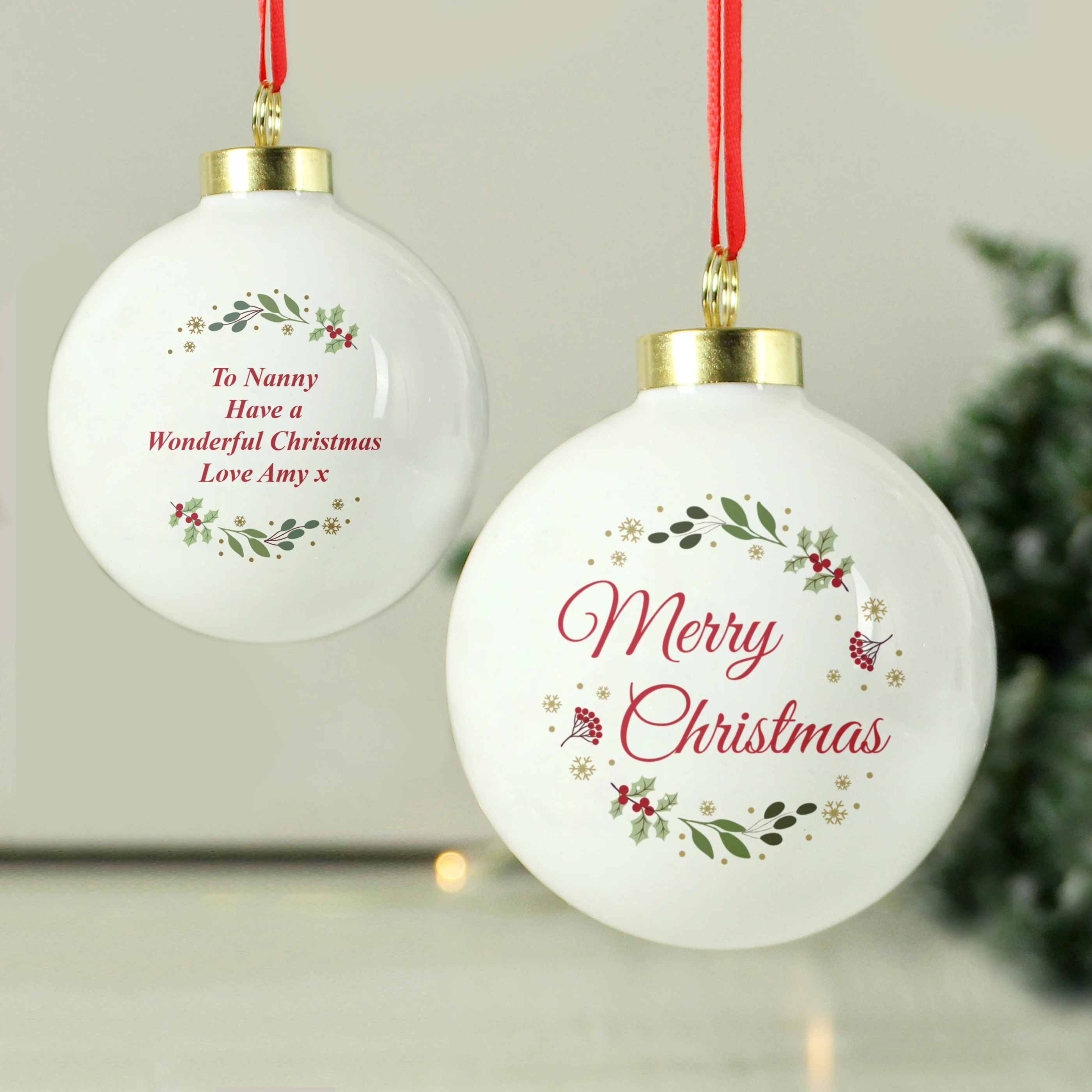 Personalised Merry Christmas Bauble - Image 3