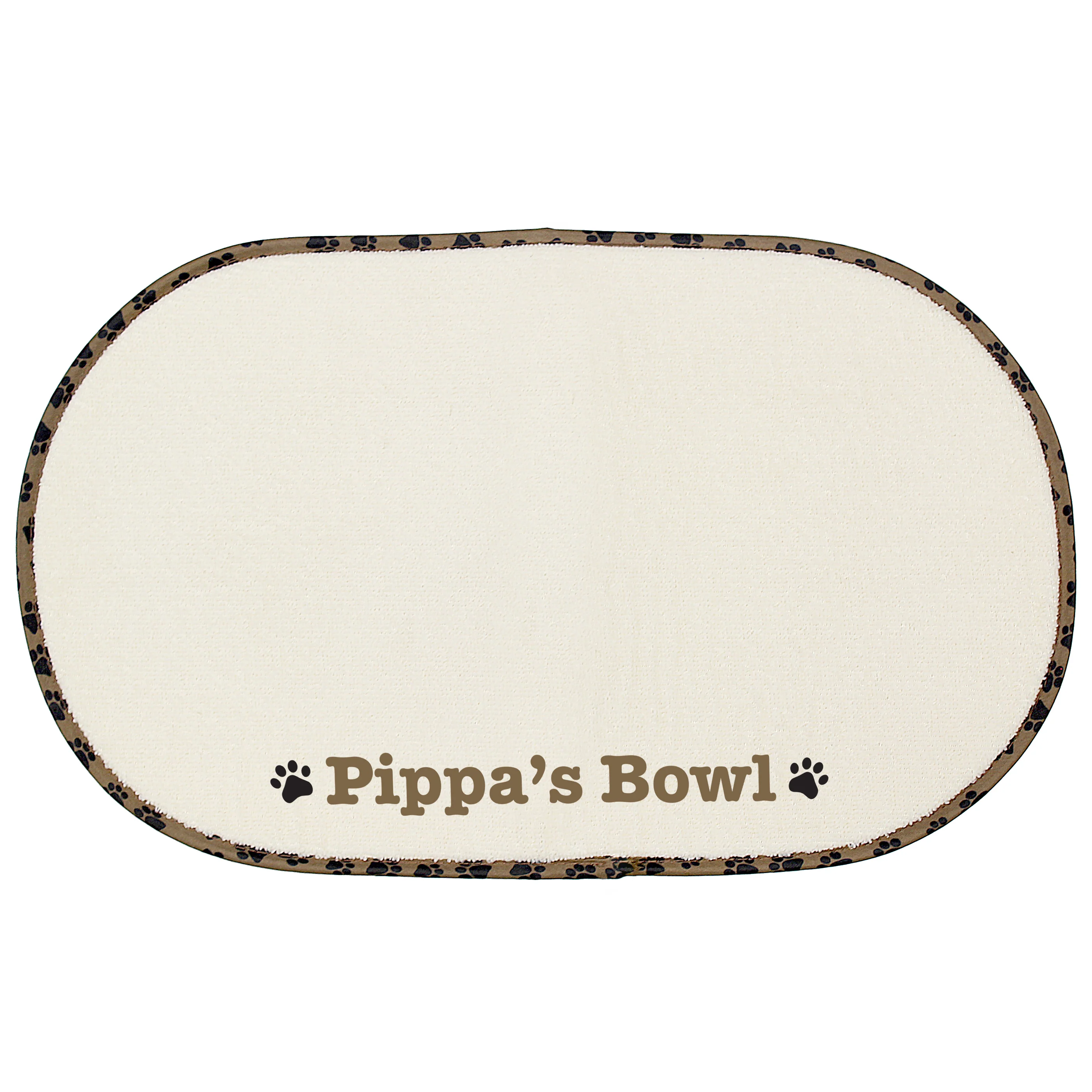 Personalised Microfibre Paw Print Pet Bowl Mat - Image 2